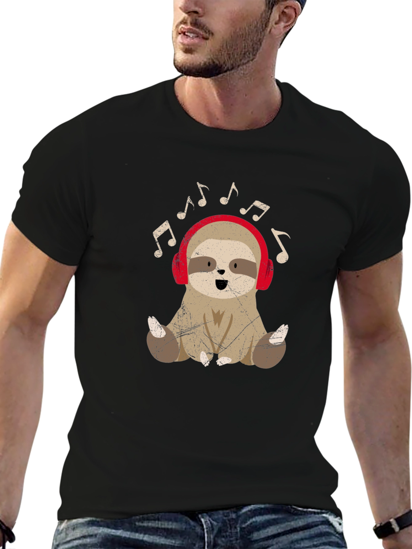 Sloth Music Lover T-Shirt - Cute Animal Tee