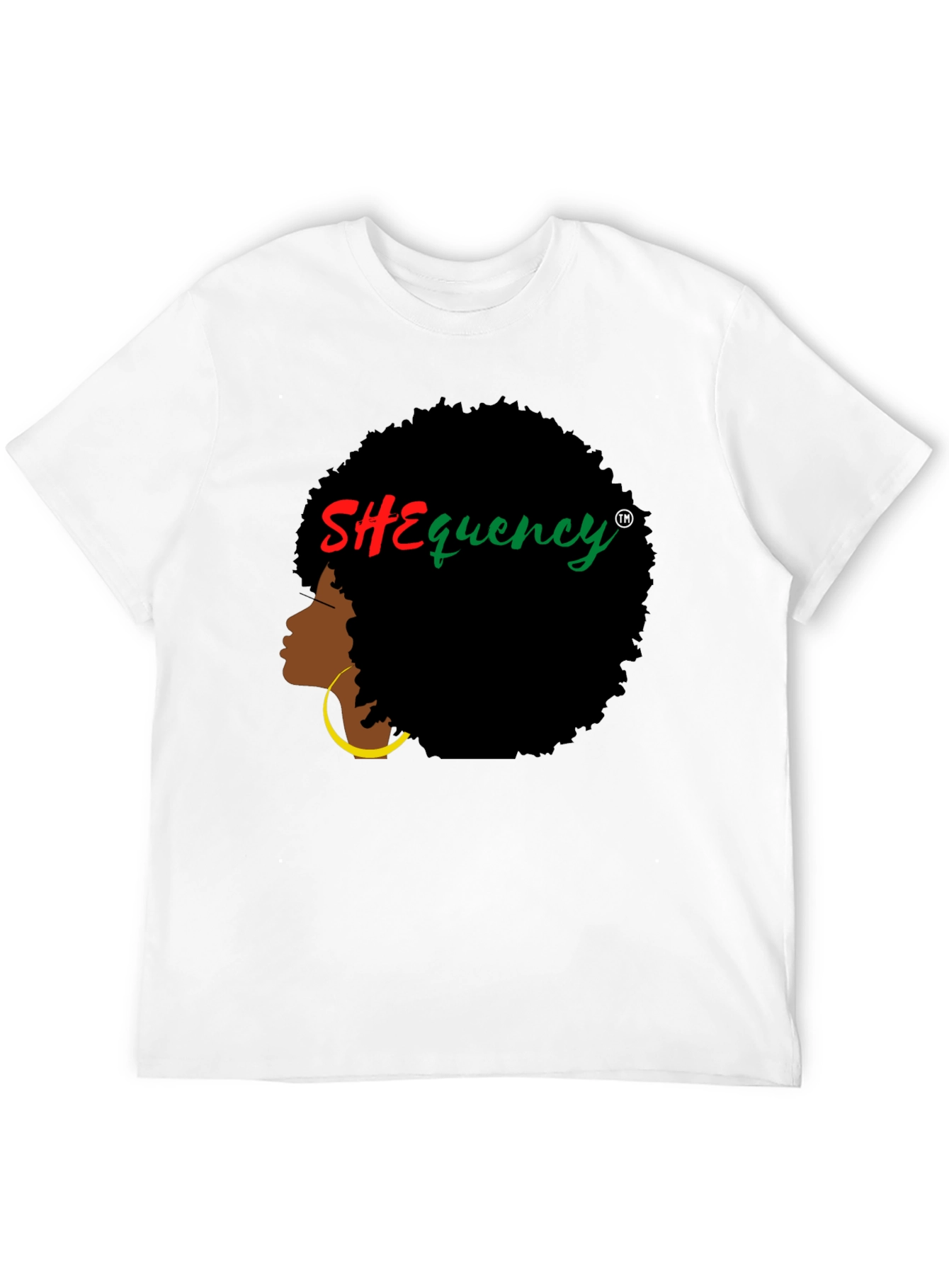SHEquency Graphic T-Shirt - Afro Hair Style
