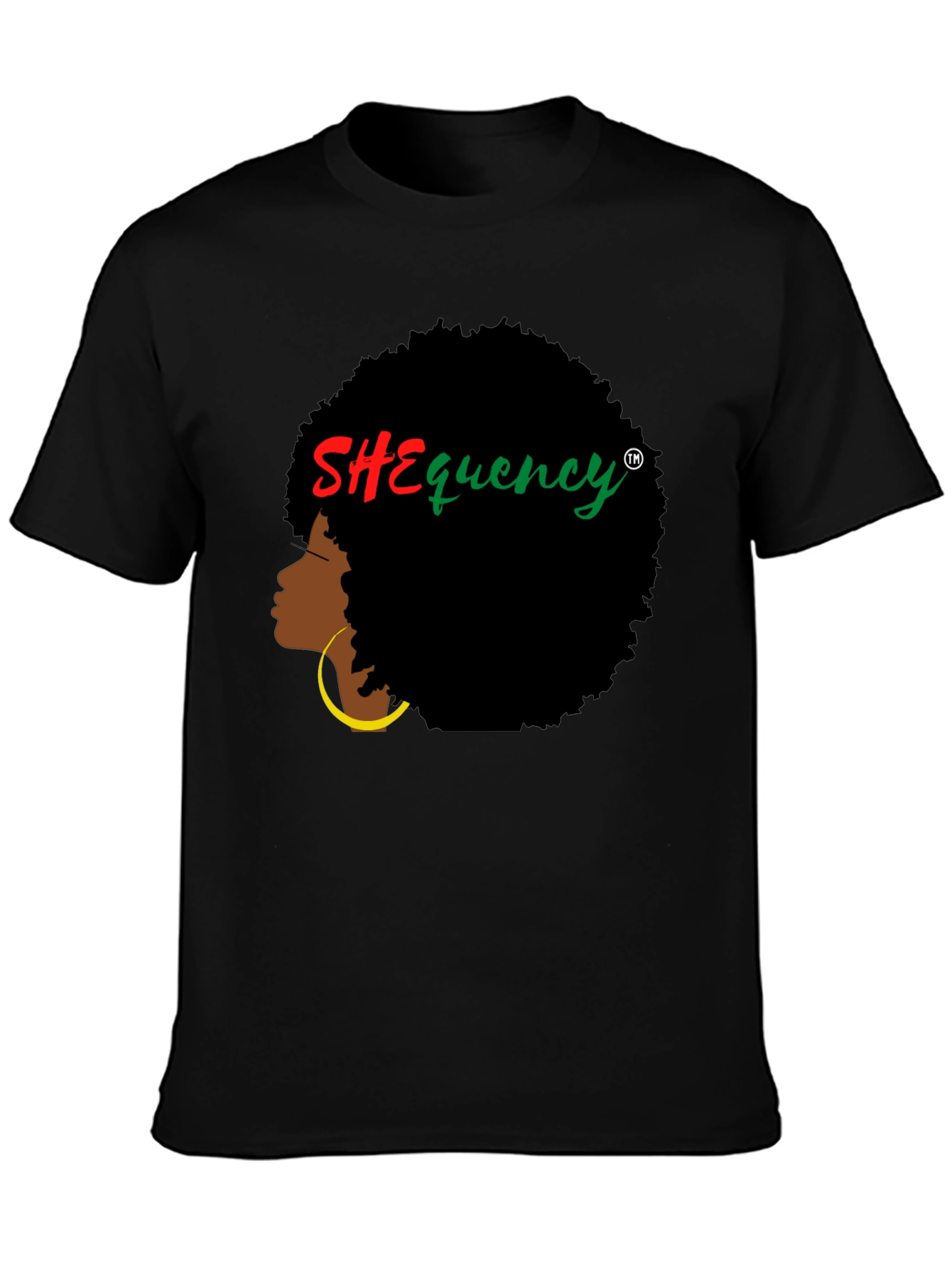 SHEquency Graphic T-Shirt - Afro Hair Style