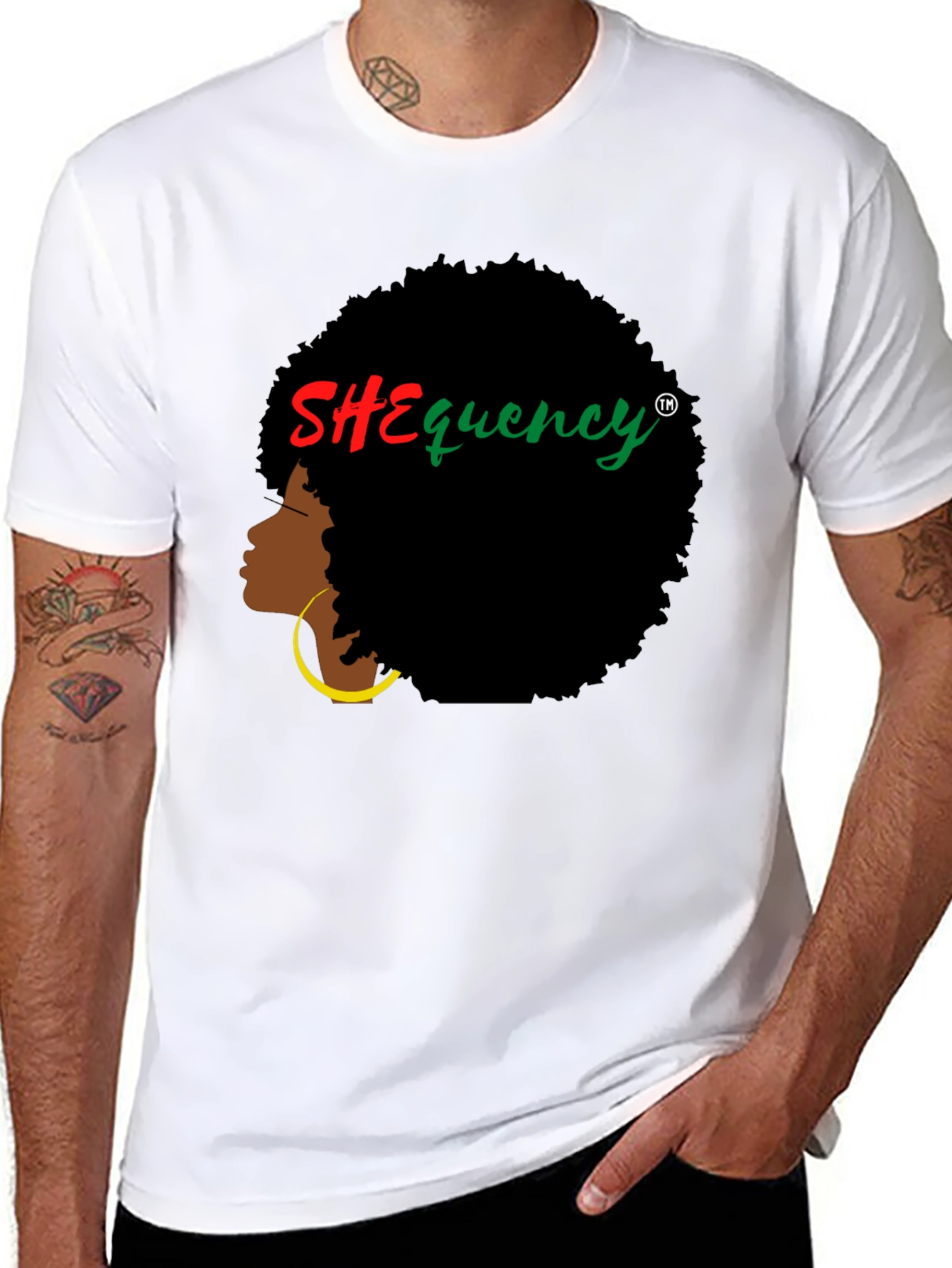 SHEquency Graphic T-Shirt - Afro Hair Style