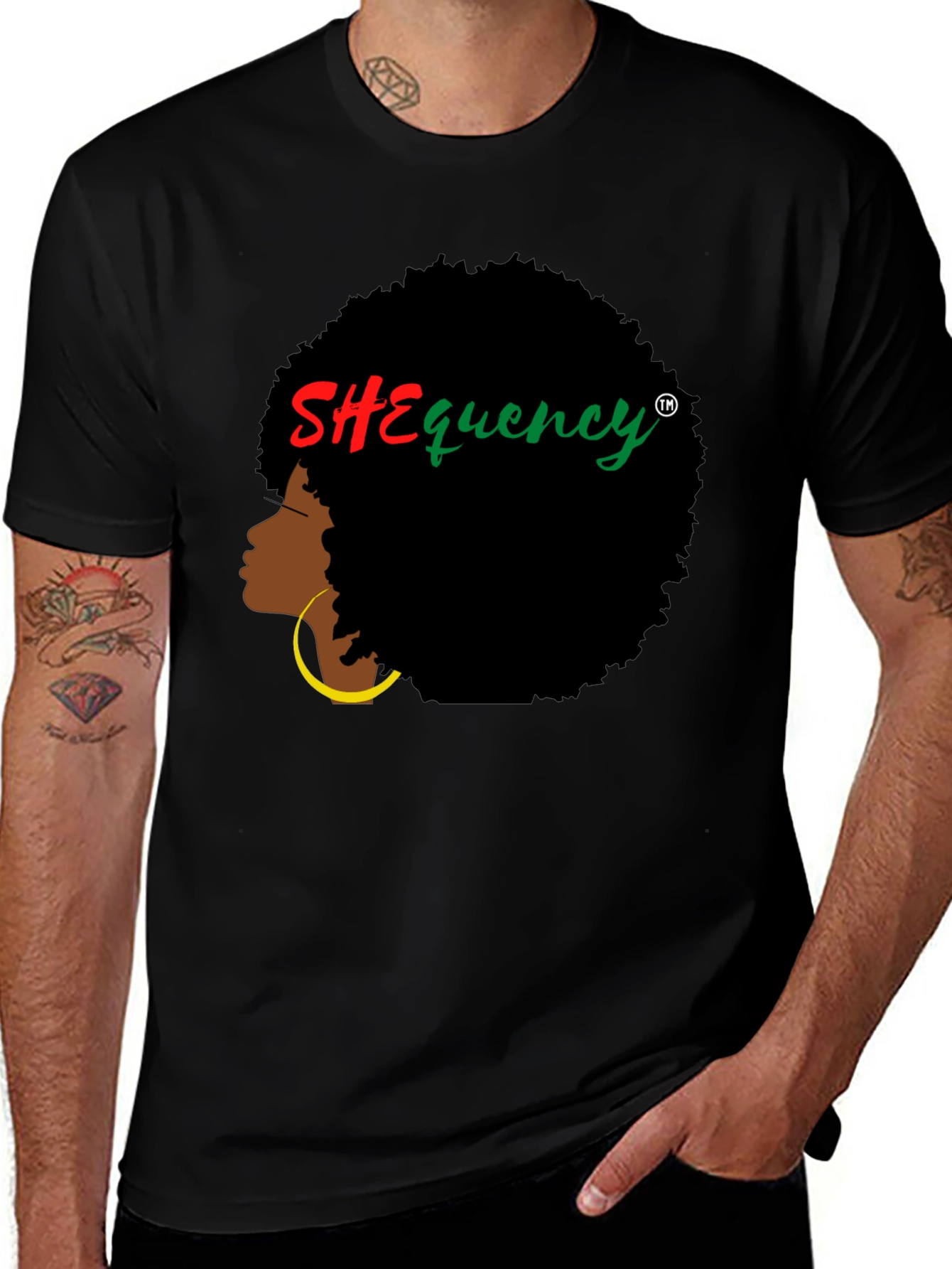 SHEquency Graphic T-Shirt - Afro Hair Style