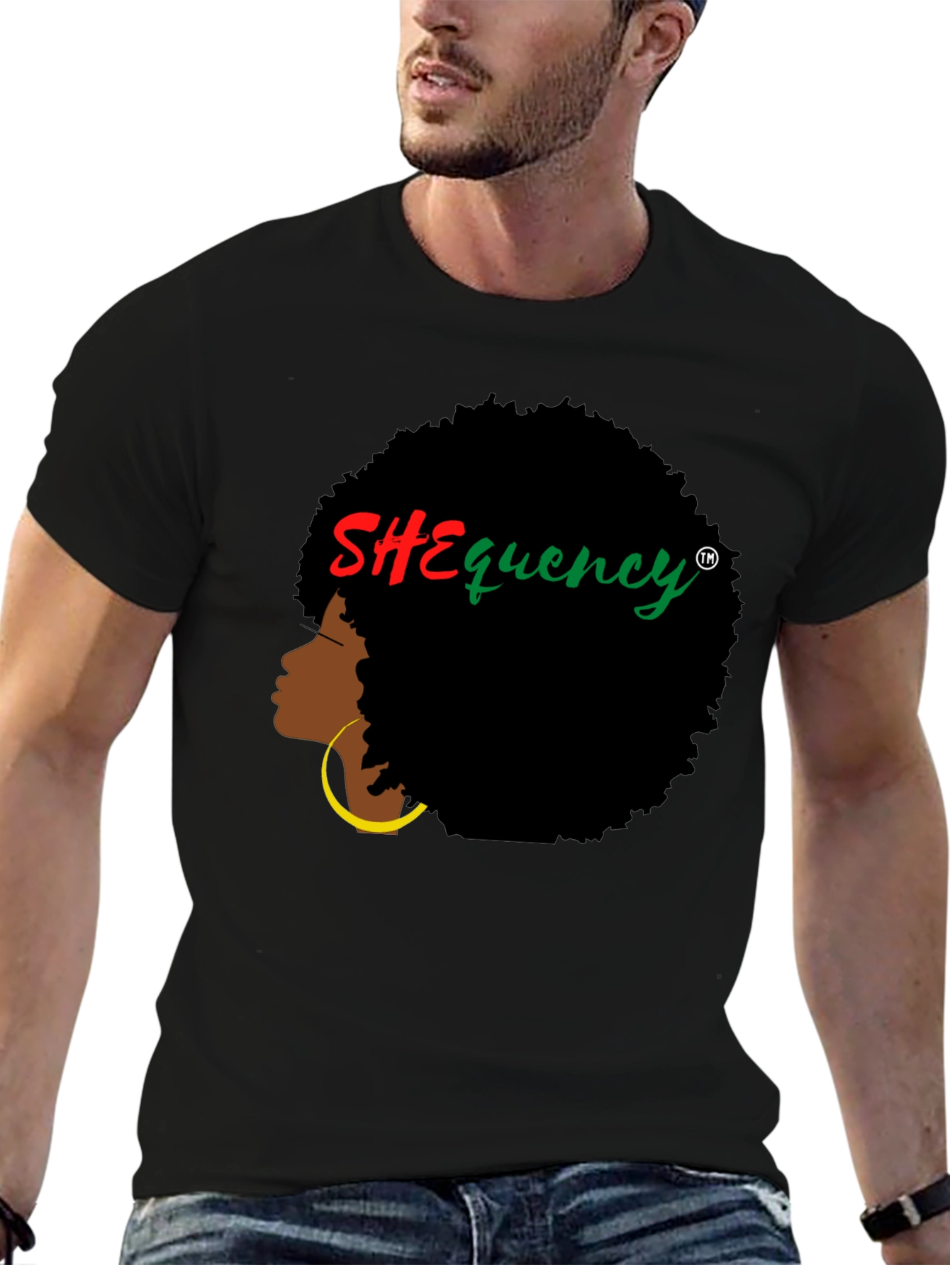 SHEquency Graphic T-Shirt - Afro Hair Style