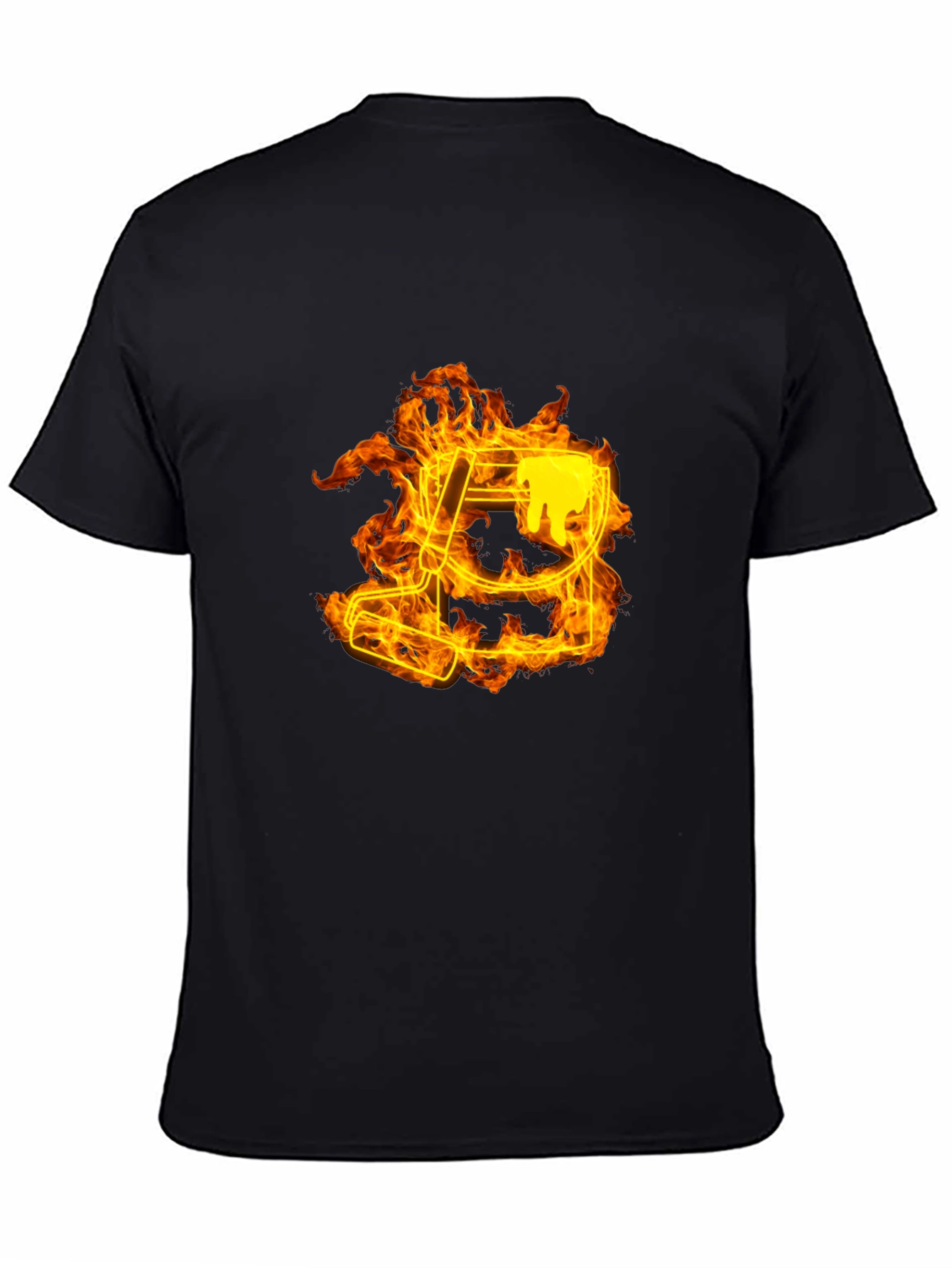 Flaming Paint Bucket Graphic Tee - Cool Artistic Design