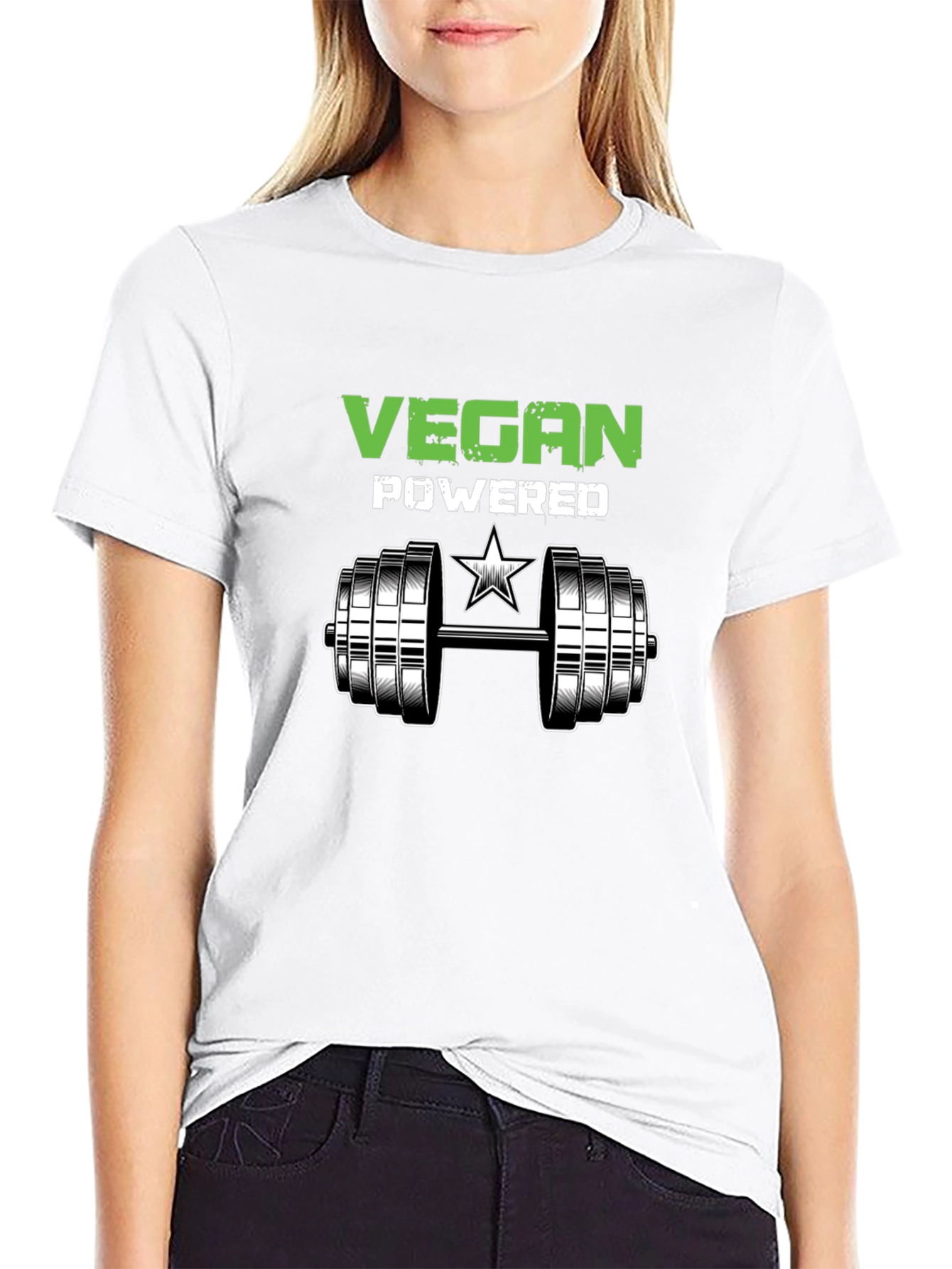 Vegan Powered Workout T-Shirt - Black