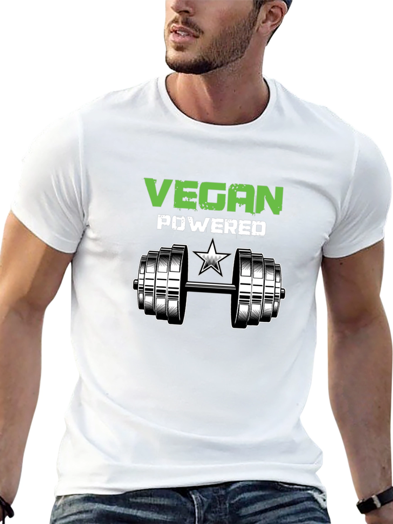 Vegan Powered Workout T-Shirt - Black