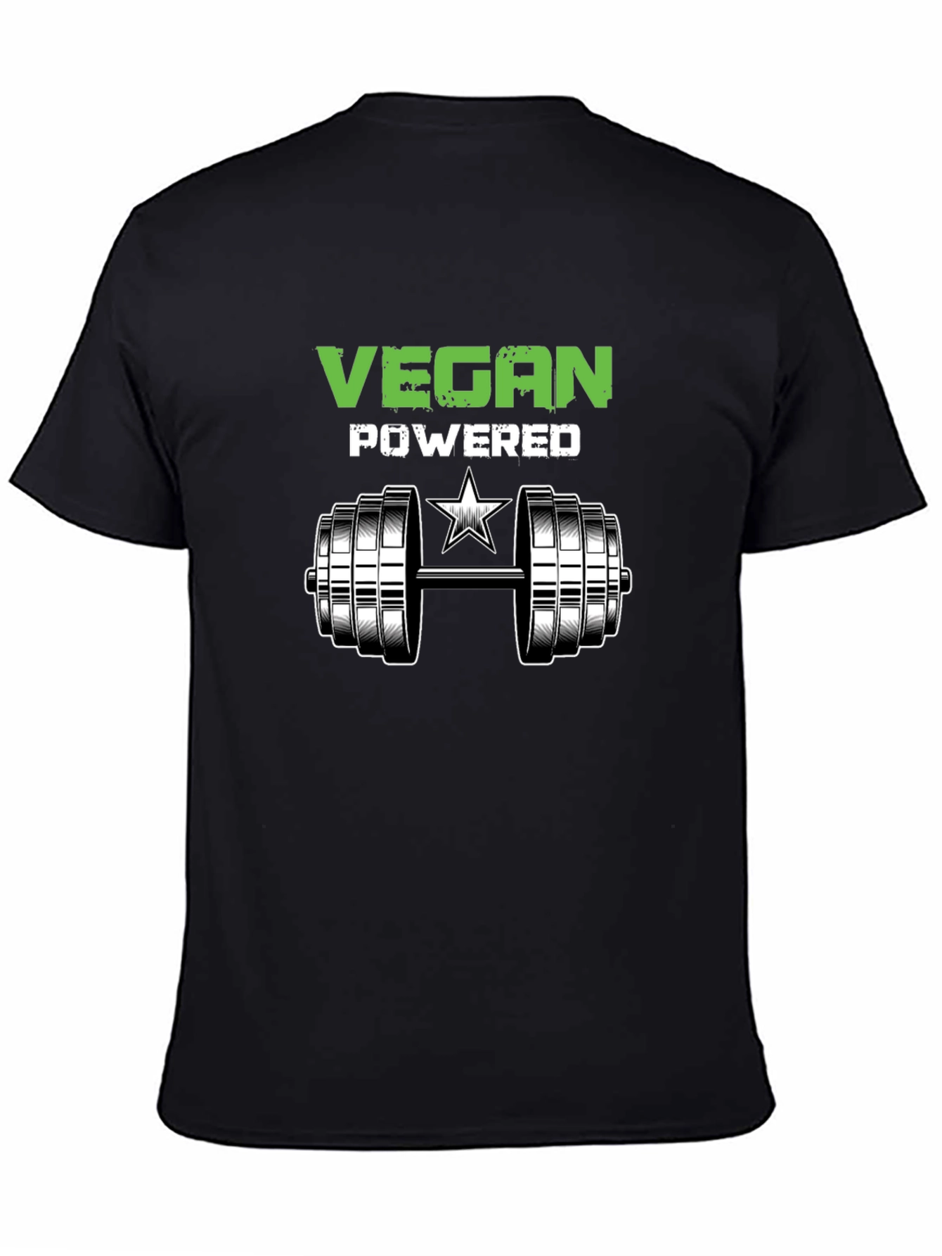 Vegan Powered Workout T-Shirt - Black
