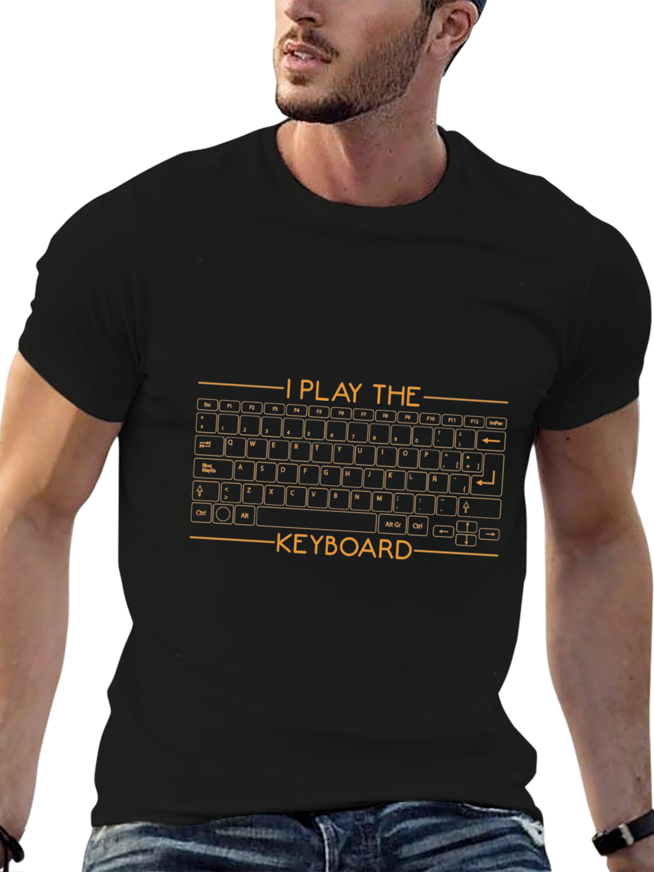 I Play the Keyboard Graphic T-Shirt - Musician Gift