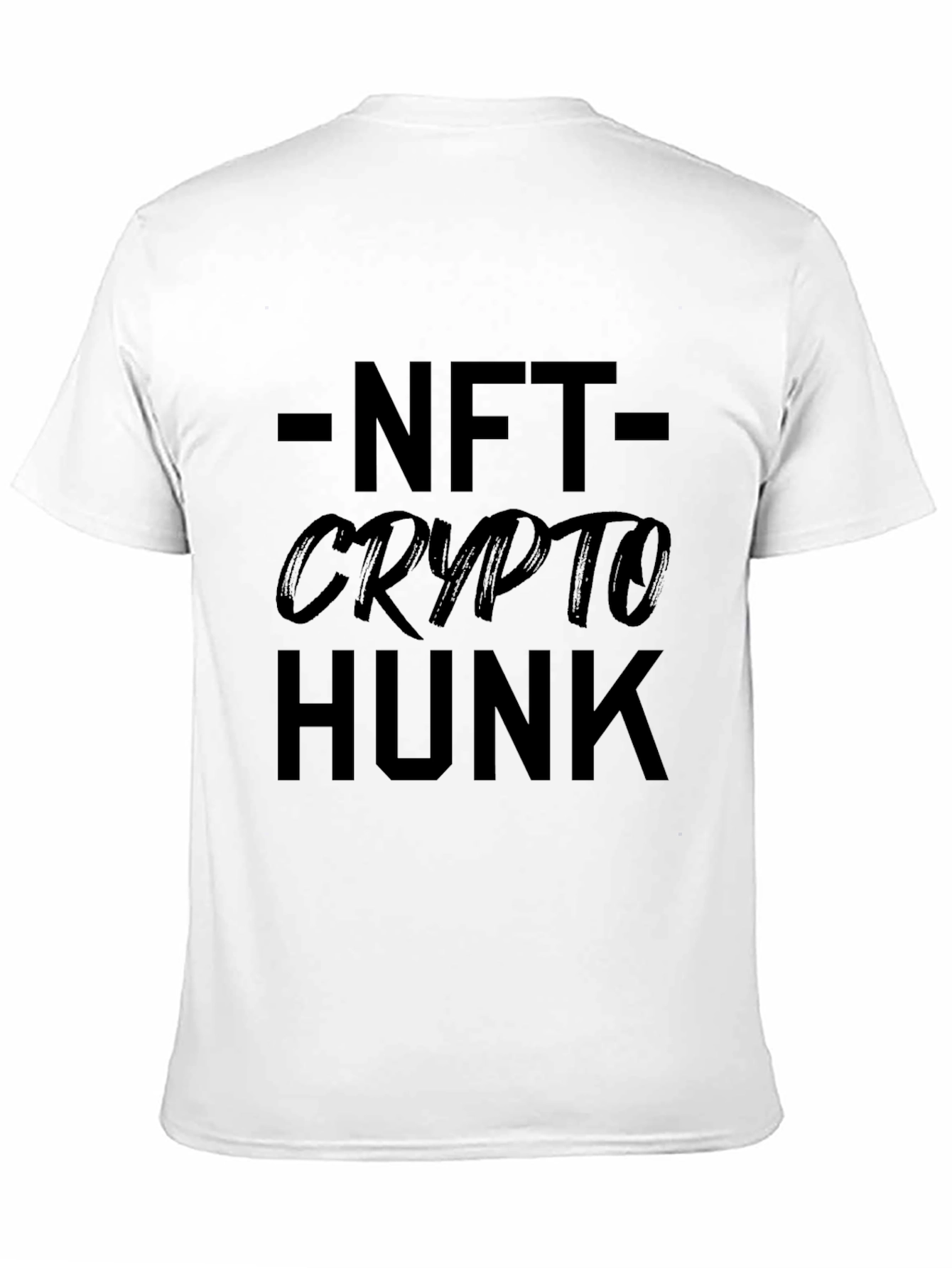 NFT Crypto Hunk Graphic Tee - Black Cotton T-Shirt