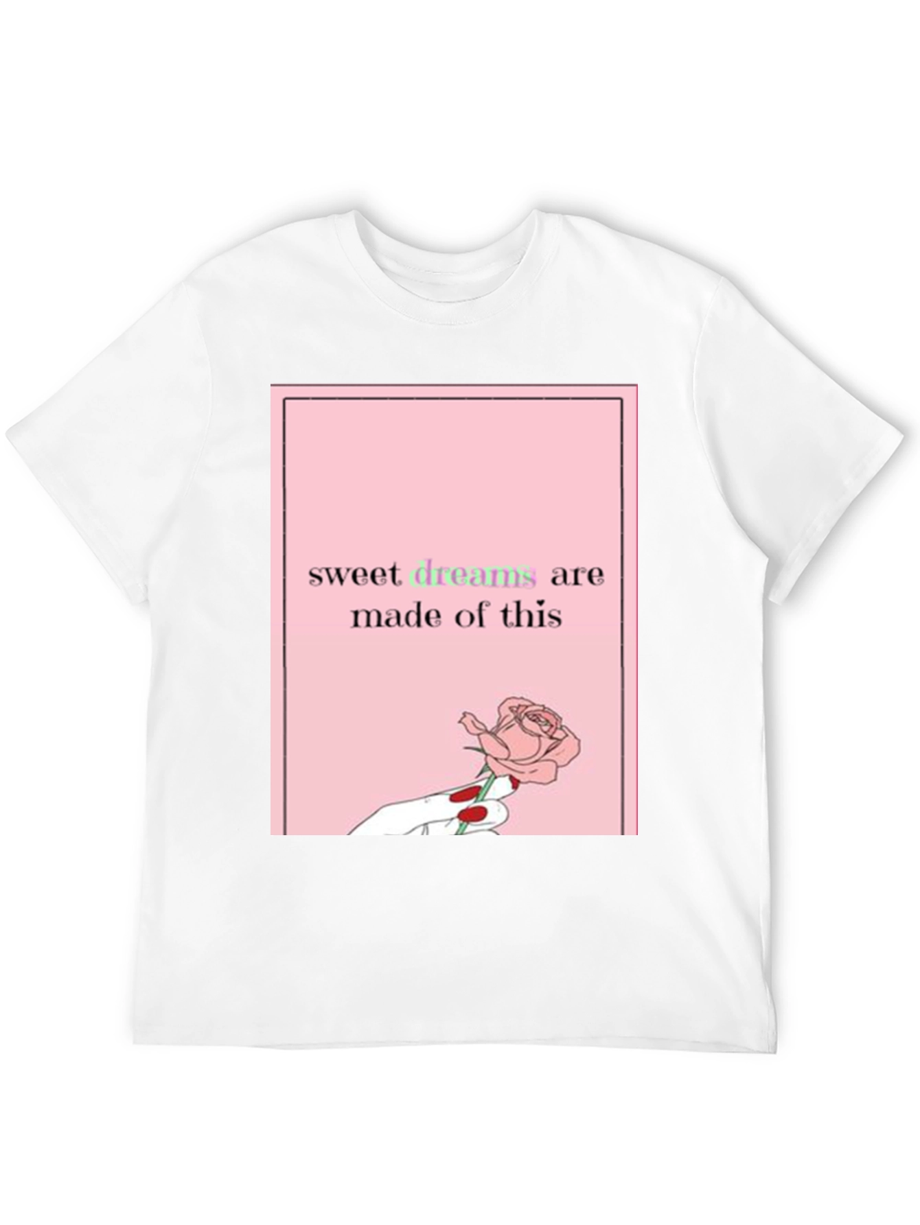 Sweet Dreams Rose Graphic Tee - Black