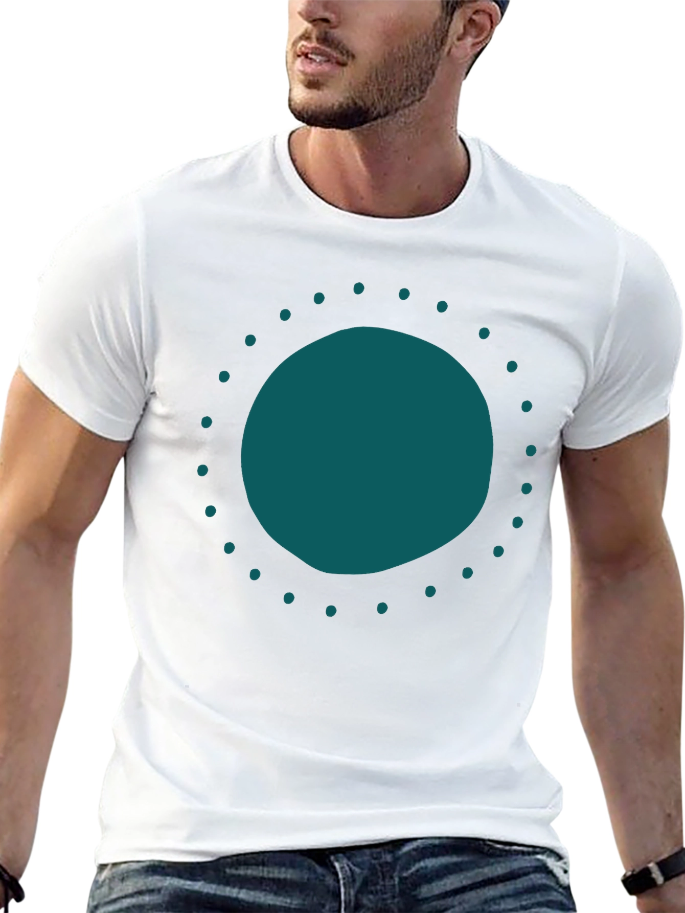 Modern Circle Graphic Tee - Stylish Casual Wear