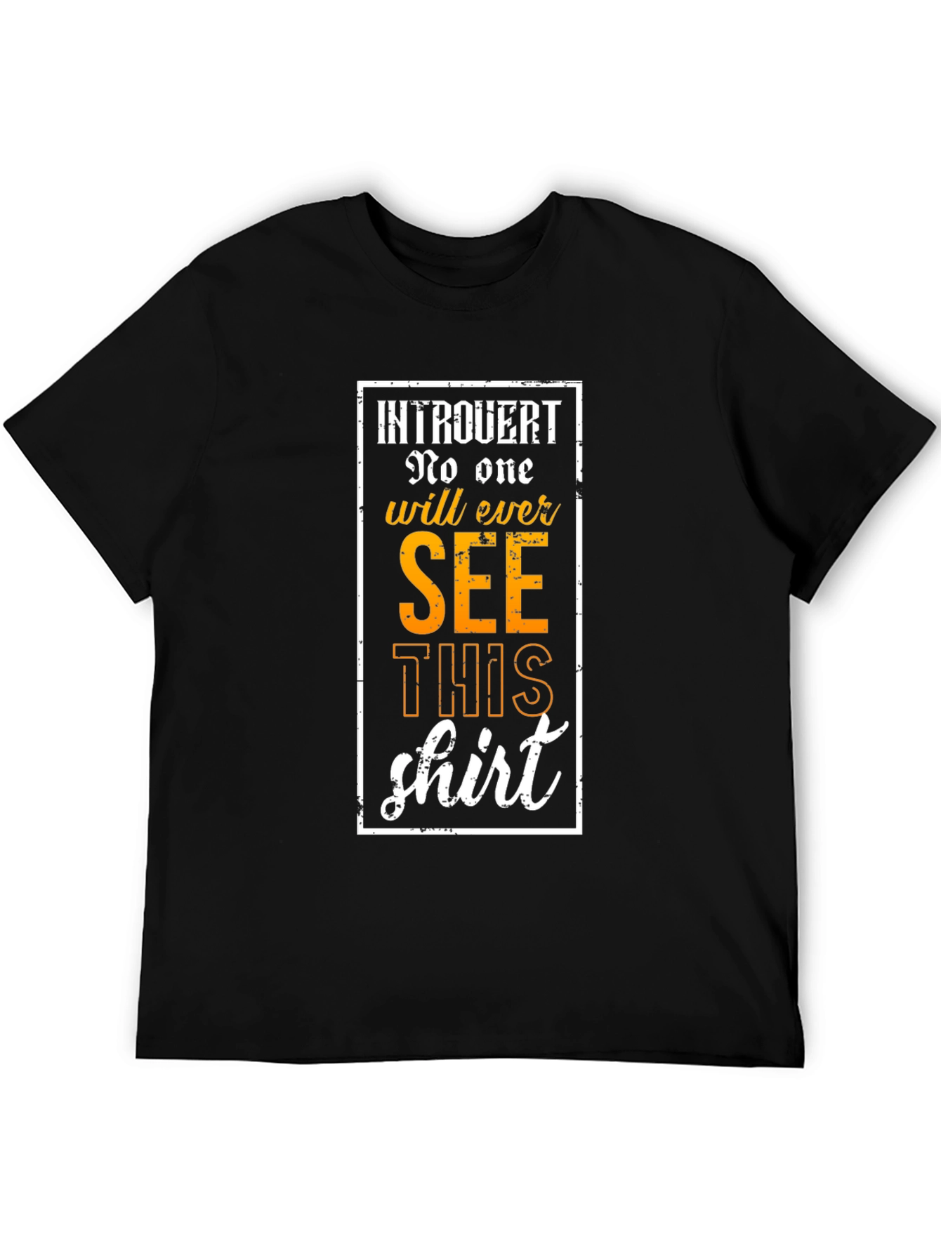 Introvert Graphic Tee: No One Will See This Shirt