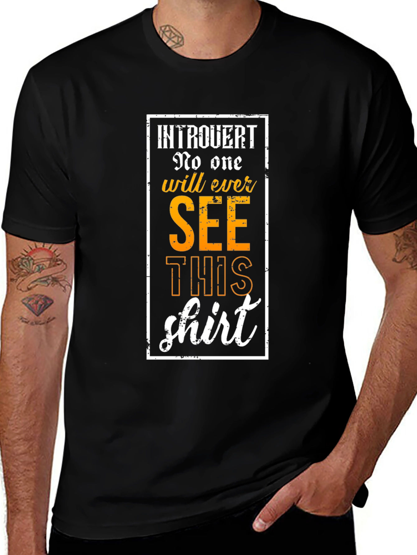 Introvert Graphic Tee: No One Will See This Shirt
