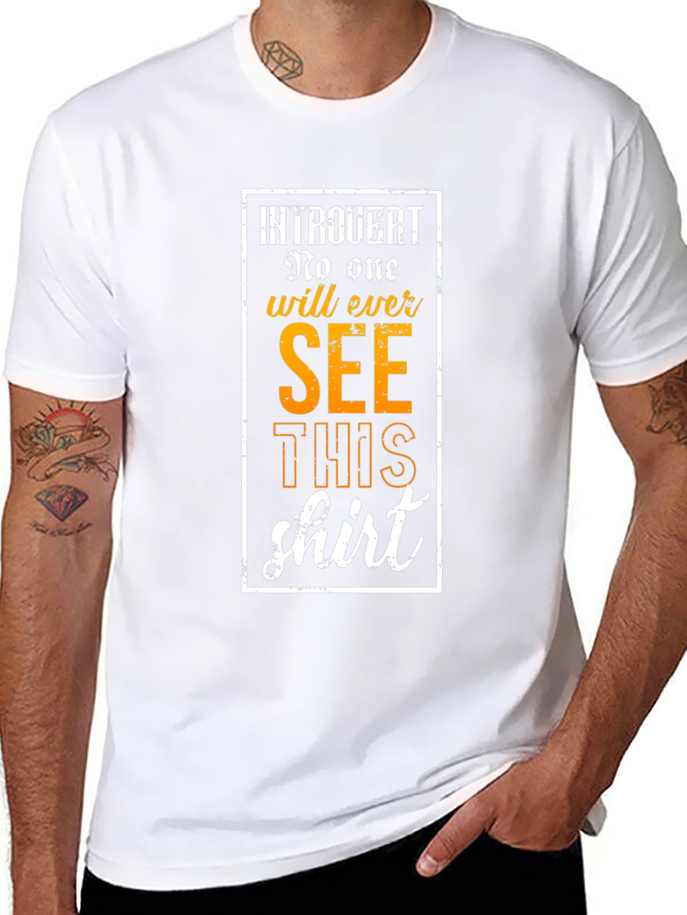 Introvert Graphic Tee: No One Will See This Shirt