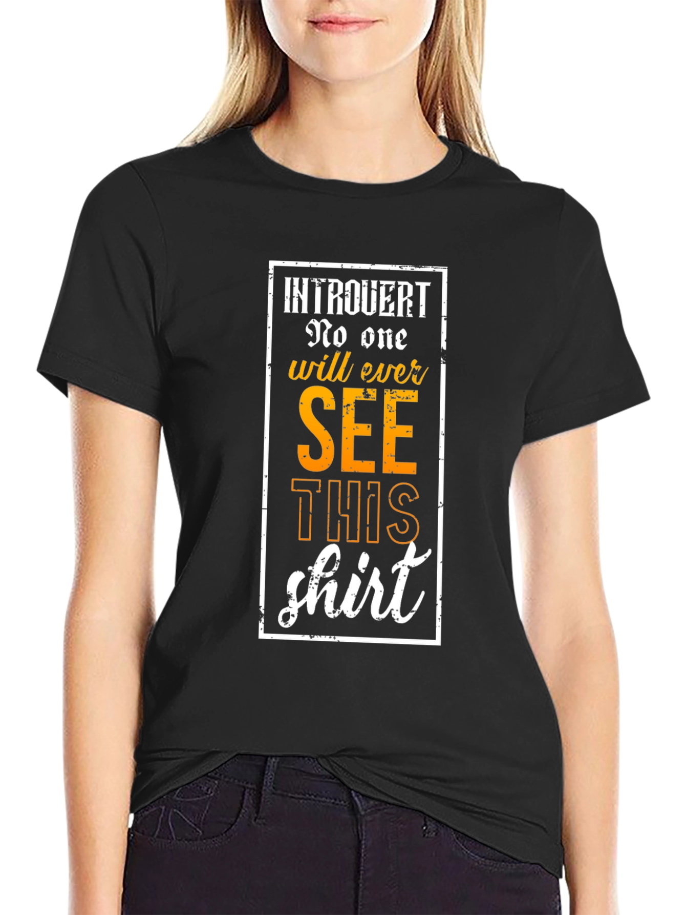 Introvert Graphic Tee: No One Will See This Shirt