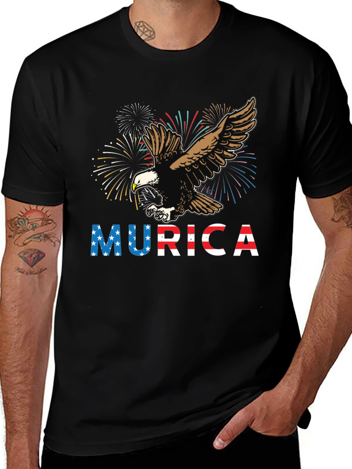 American Eagle Fireworks Graphic Tee