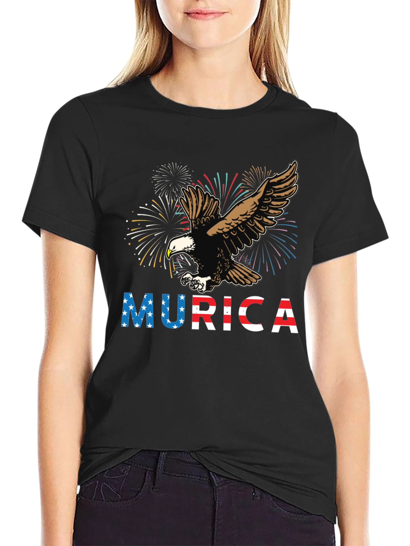 American Eagle Fireworks Graphic Tee