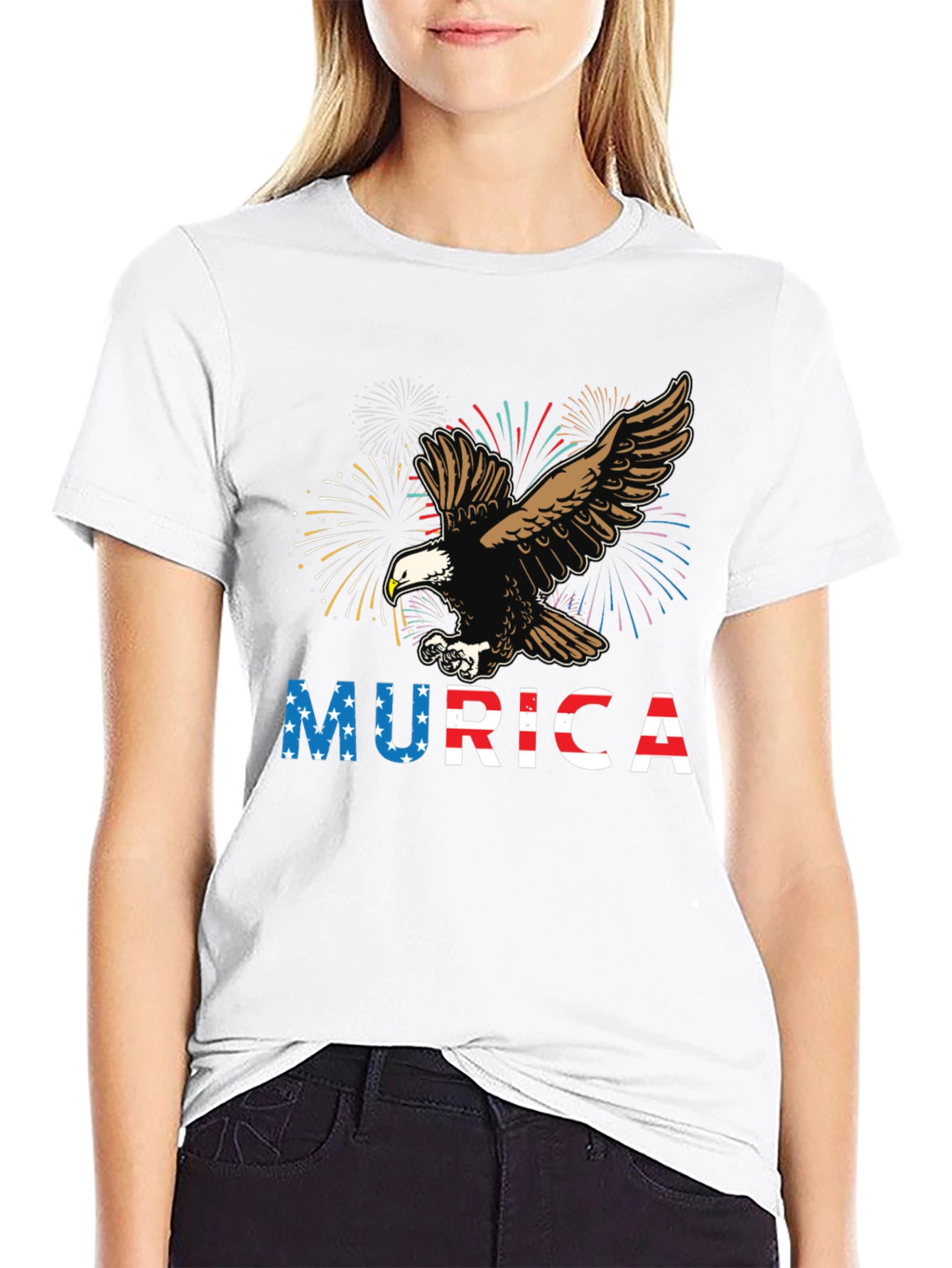 American Eagle Fireworks Graphic Tee