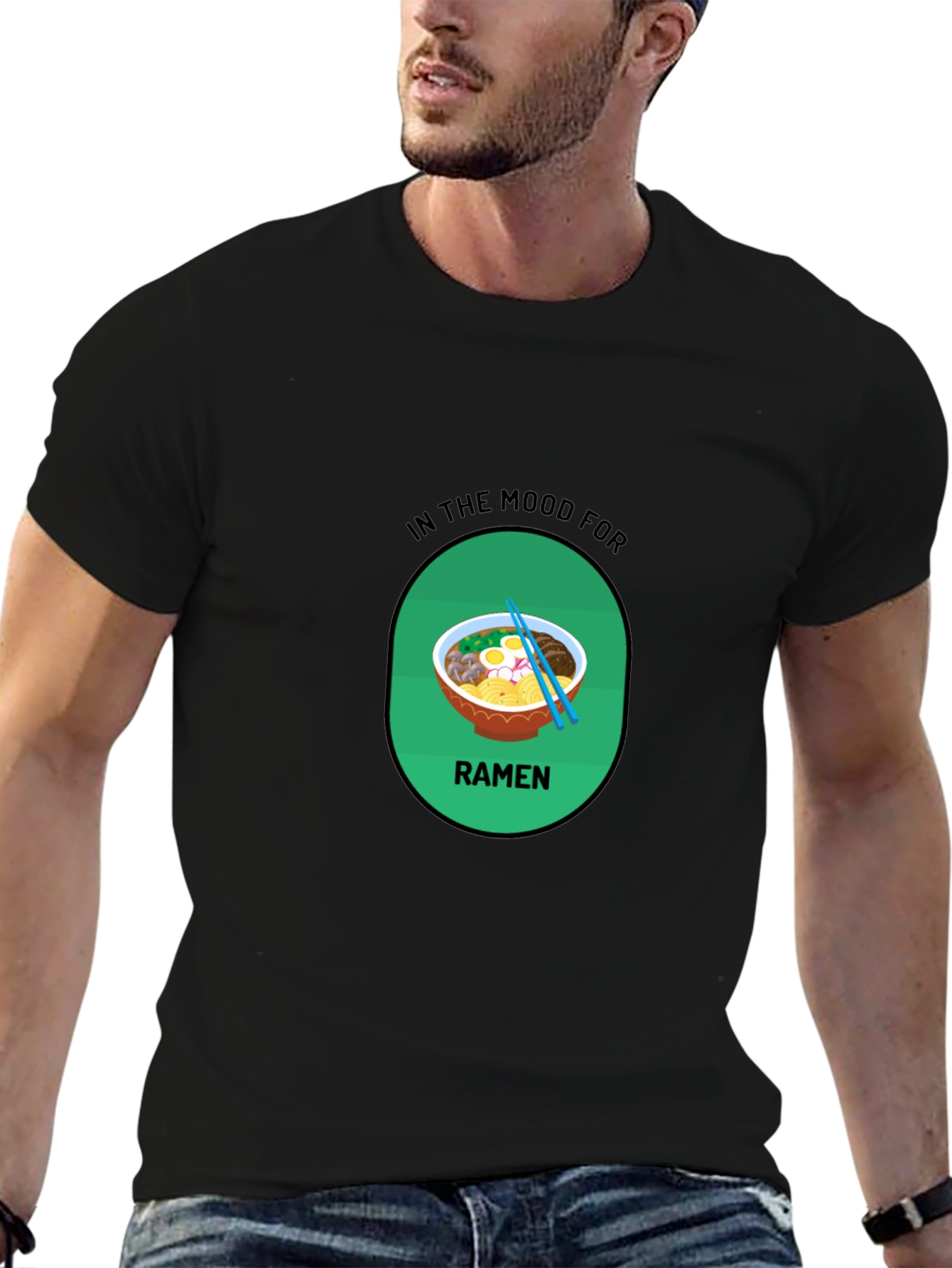 Ramen Mood T-Shirt - Black Casual Tee