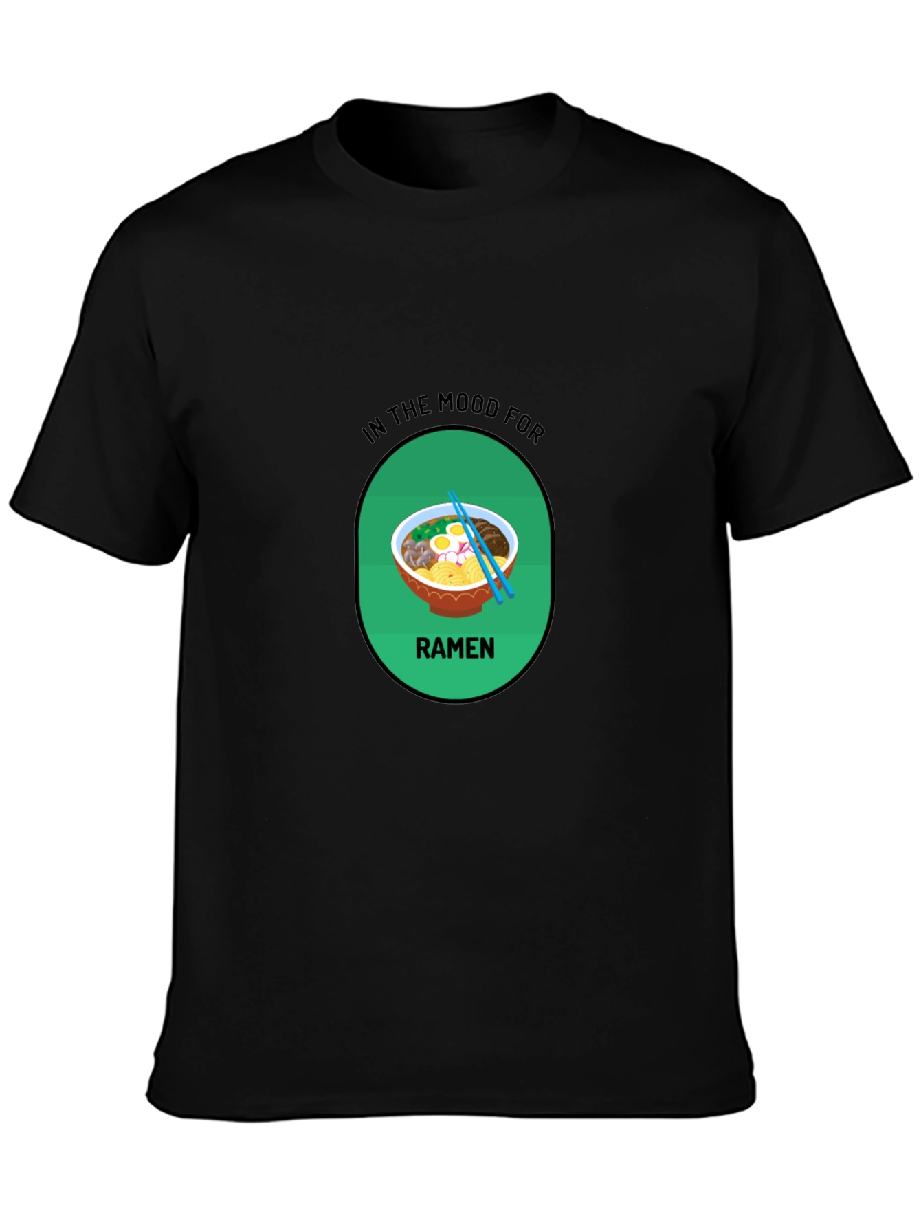 Ramen Mood T-Shirt - Black Casual Tee