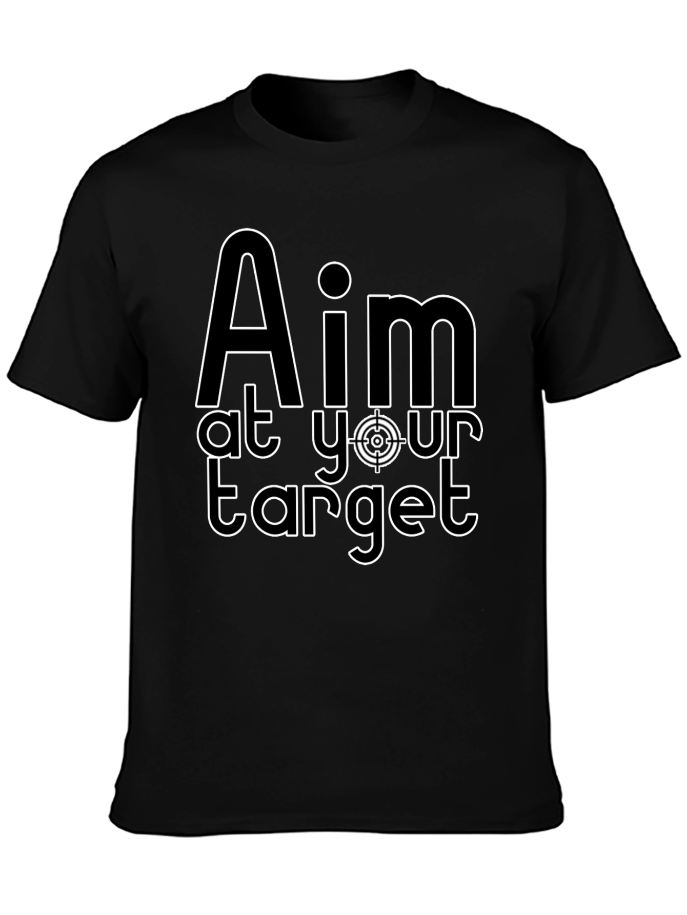 Aim at Your Target Graphic T-Shirt - Black