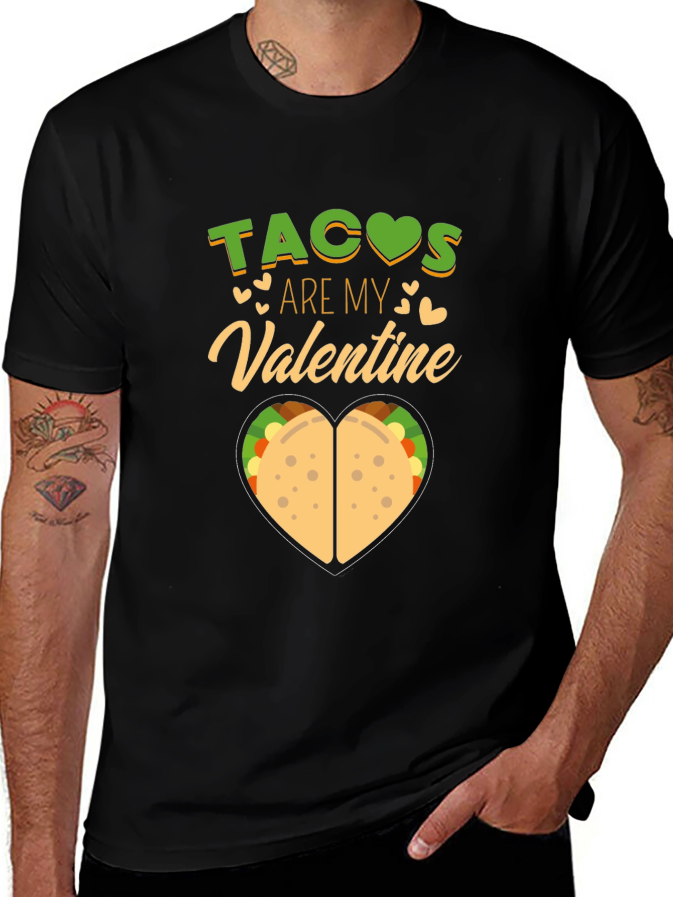 Tacos Are My Valentine T-Shirt Funny Valentines Day Tee