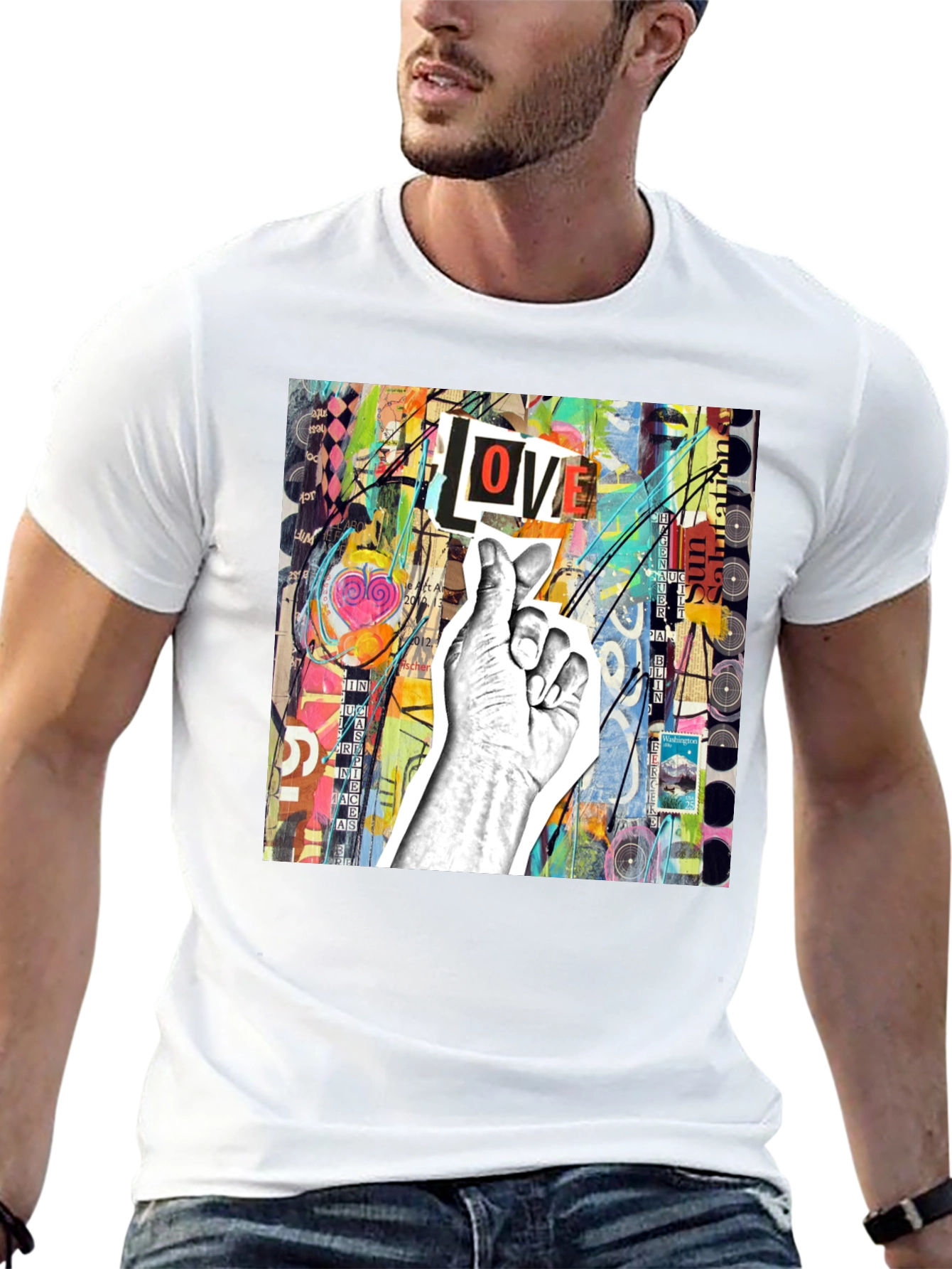 Abstract Love T-Shirt - Unique Graphic Tee