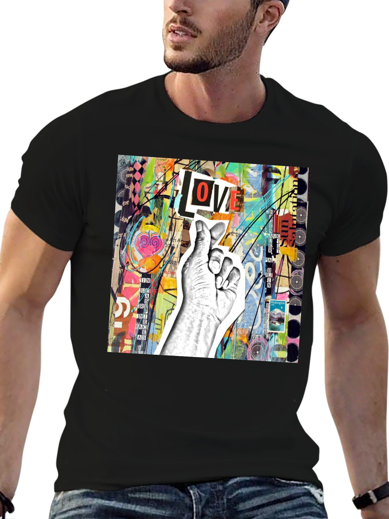 Abstract Love T-Shirt - Unique Graphic Tee