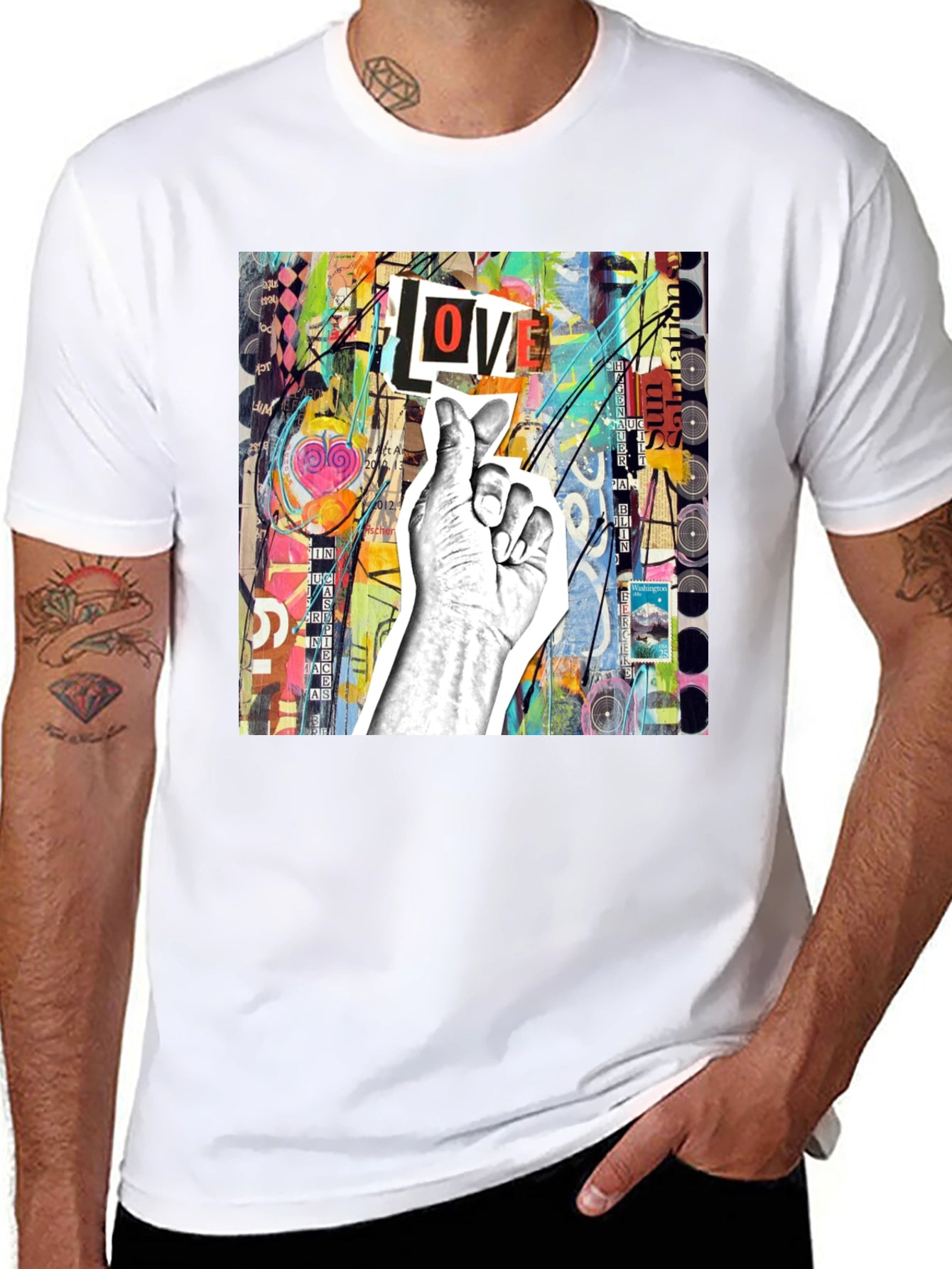 Abstract Love T-Shirt - Unique Graphic Tee