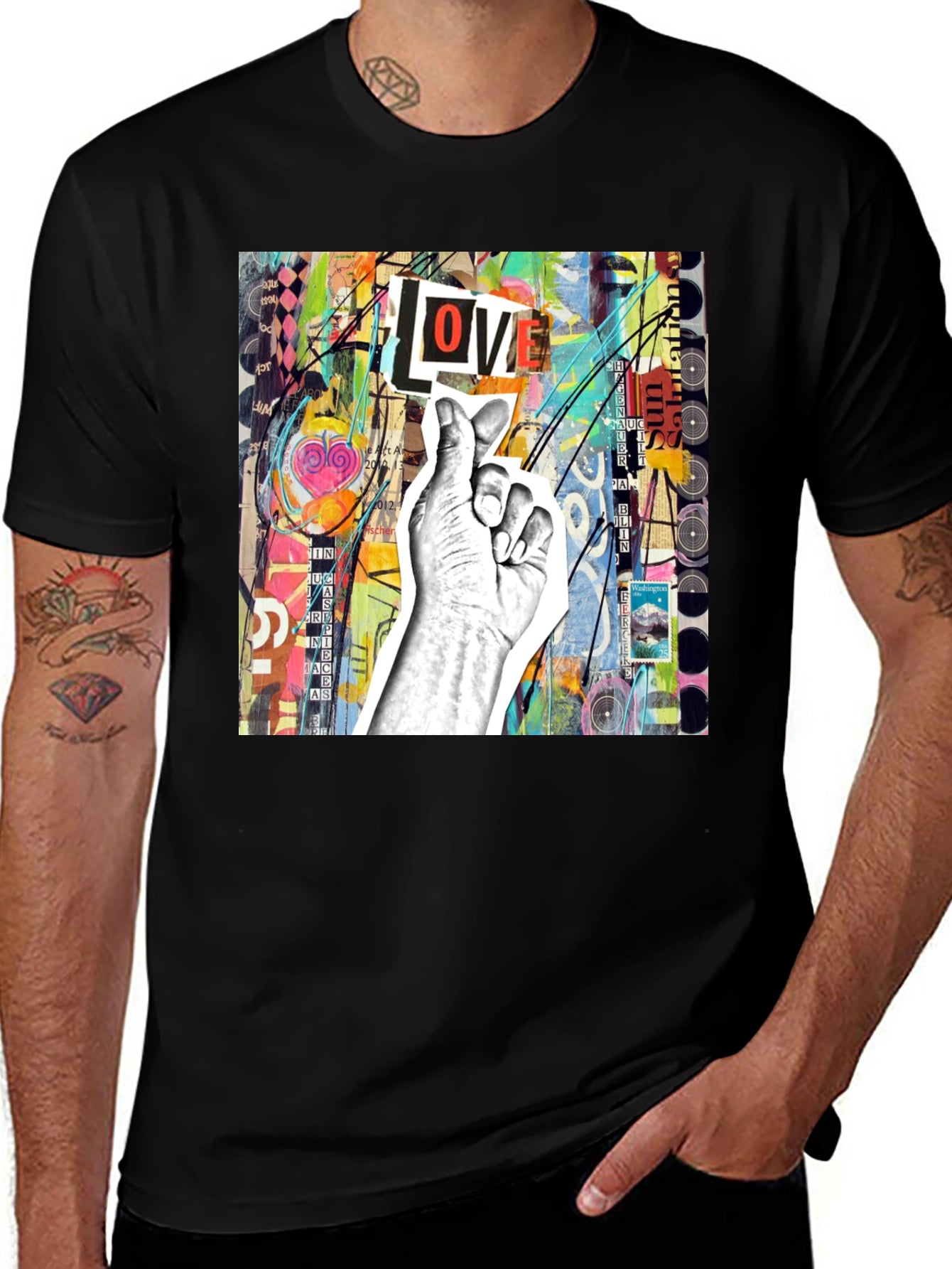 Abstract Love T-Shirt - Unique Graphic Tee