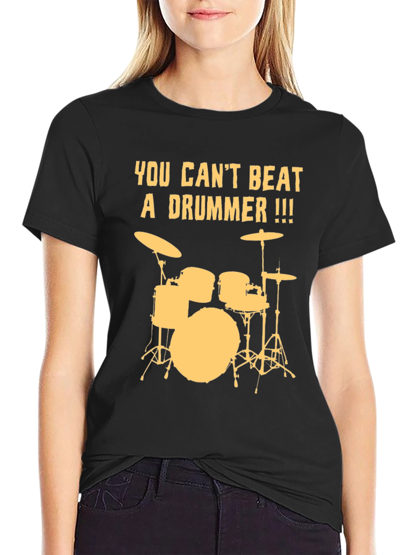 You Cant Beat a Drummer T-Shirt - Black