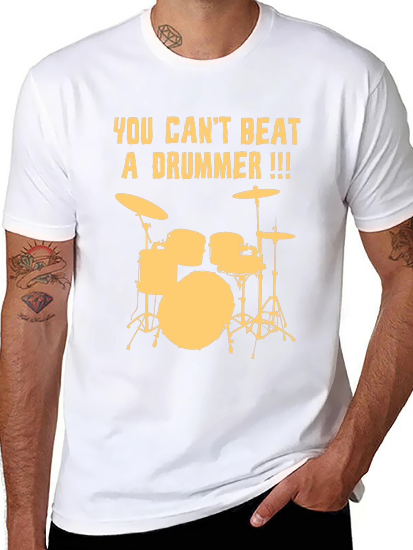 You Cant Beat a Drummer T-Shirt - Black