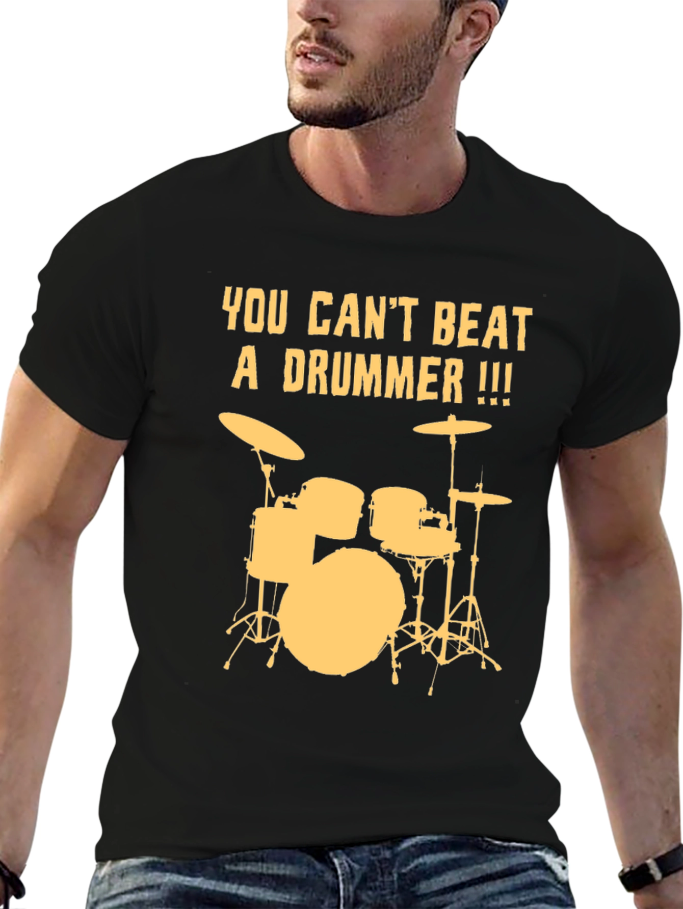 You Cant Beat a Drummer T-Shirt - Black