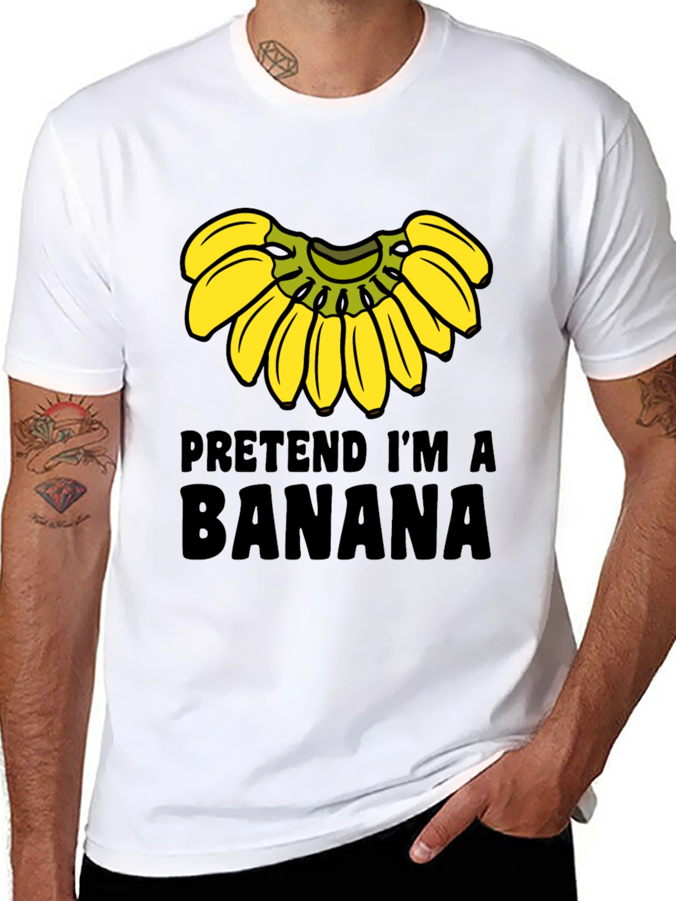 Pretend Im a Banana Funny Graphic Tee