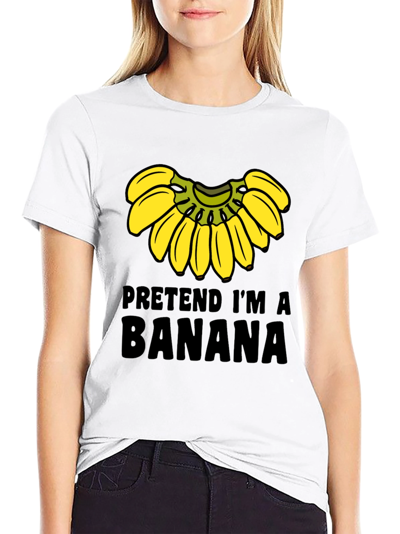 Pretend Im a Banana Funny Graphic Tee