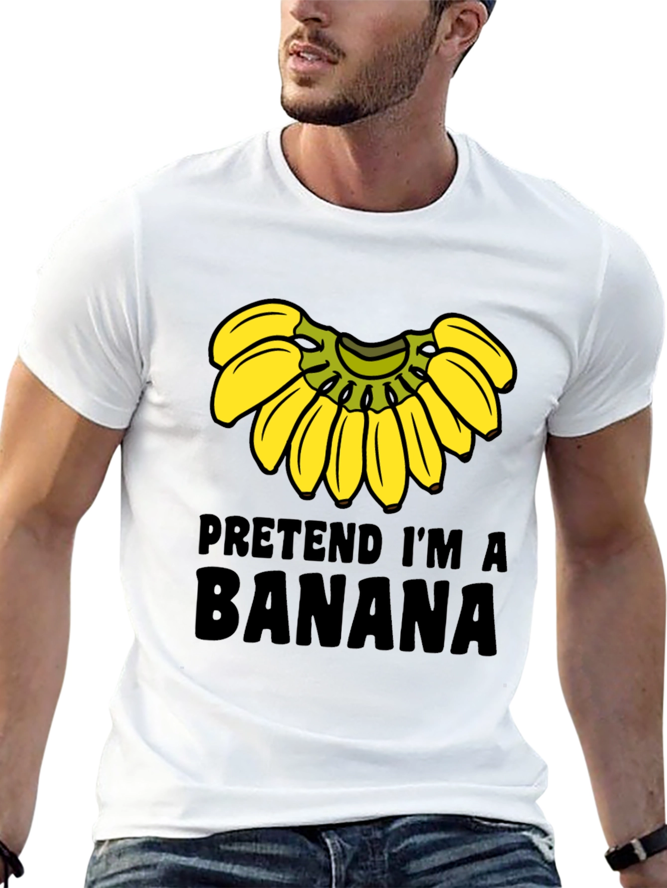 Pretend Im a Banana Funny Graphic Tee