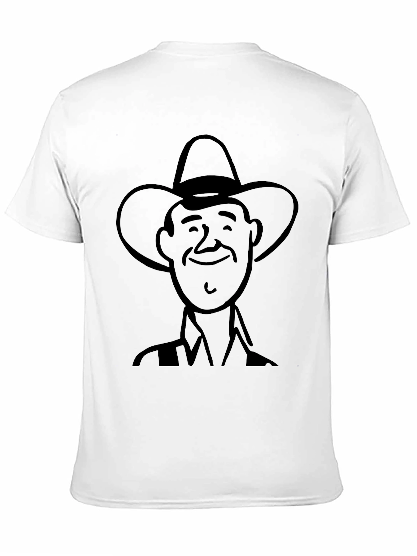 Retro Cowboy Cartoon T-Shirt - Black
