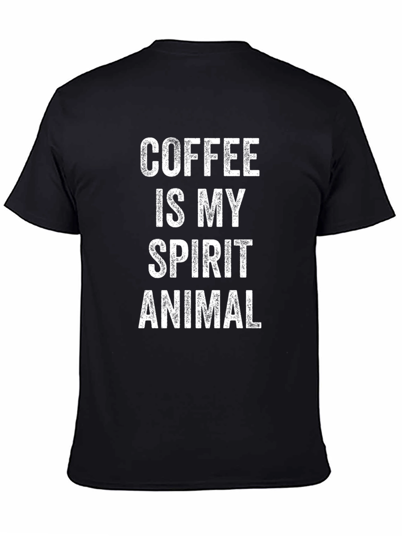 Coffee Is My Spirit Animal Graphic Tee - Black