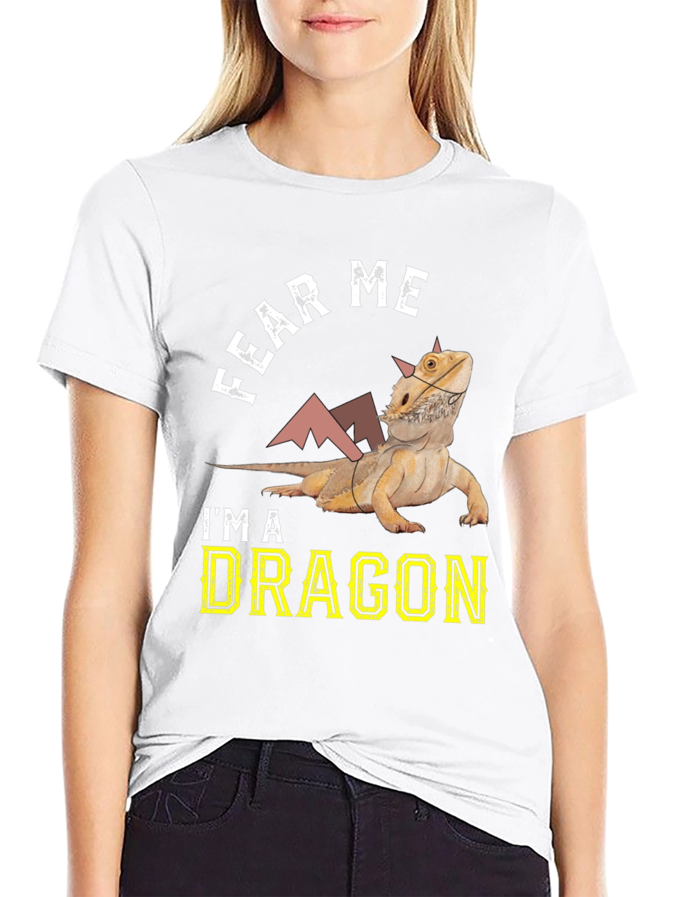 Fear Me Im A Dragon Bearded Dragon T-Shirt
