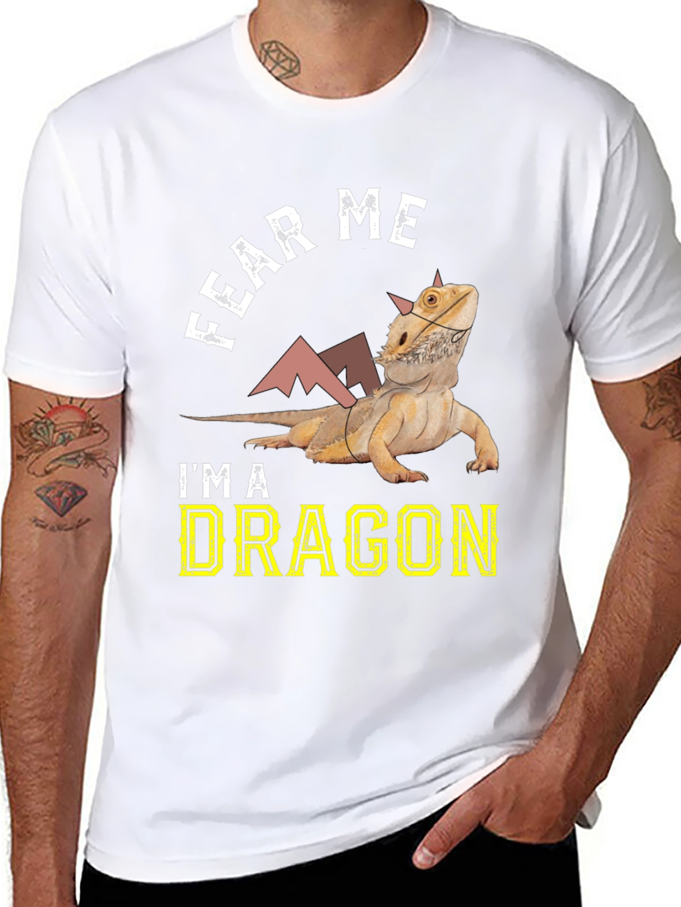 Fear Me Im A Dragon Bearded Dragon T-Shirt