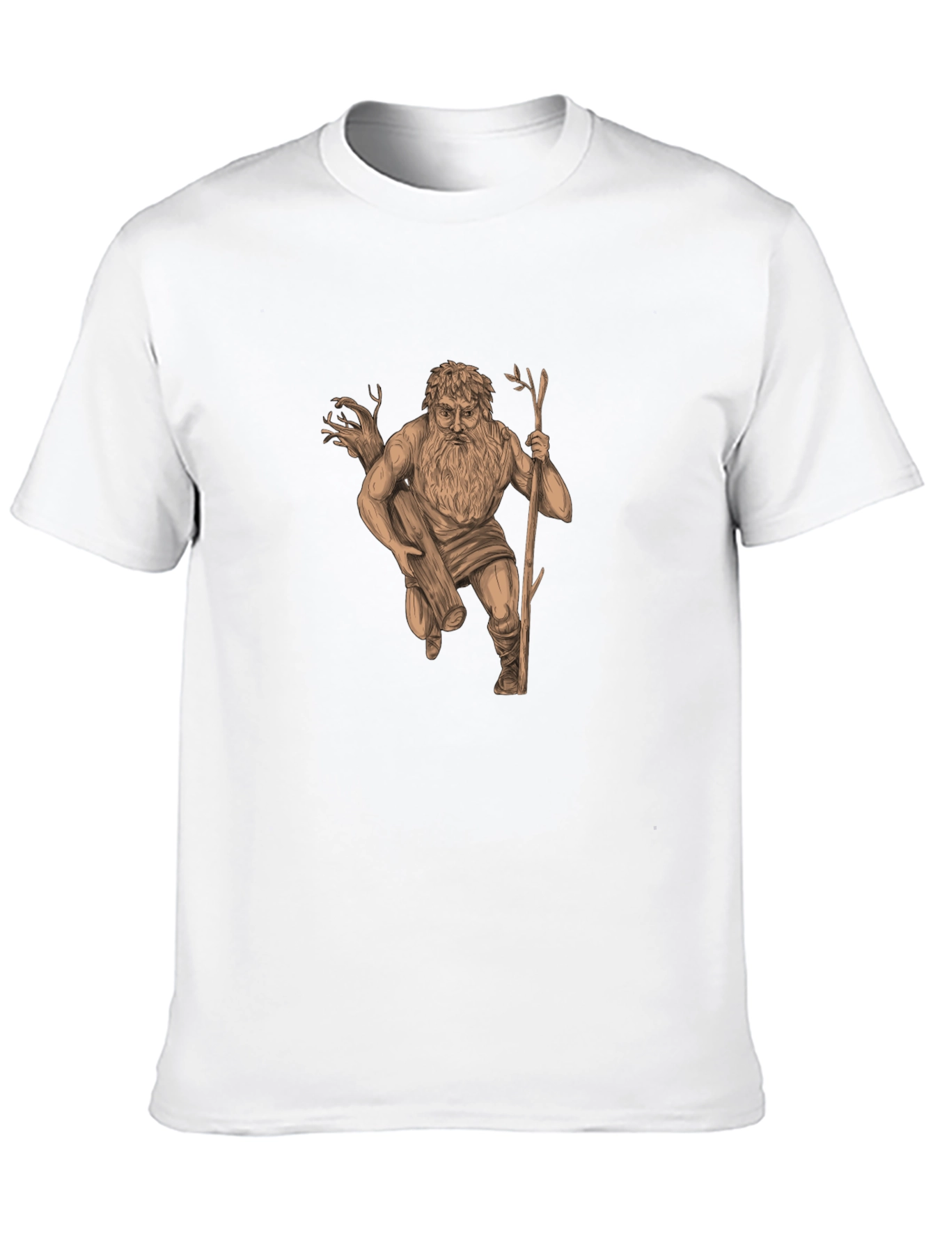 Mythical Woodcut Graphic Tee - Black