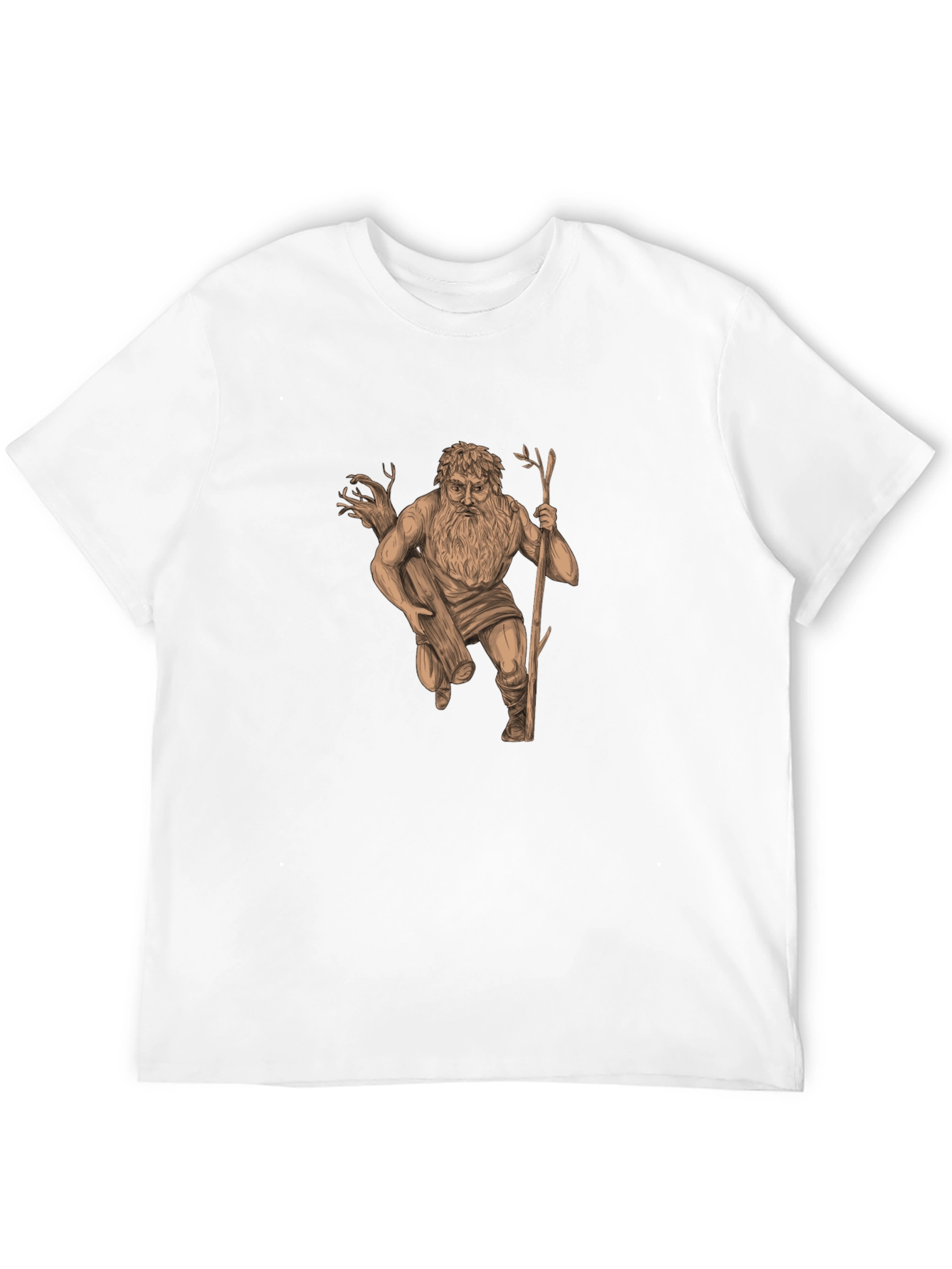 Mythical Woodcut Graphic Tee - Black