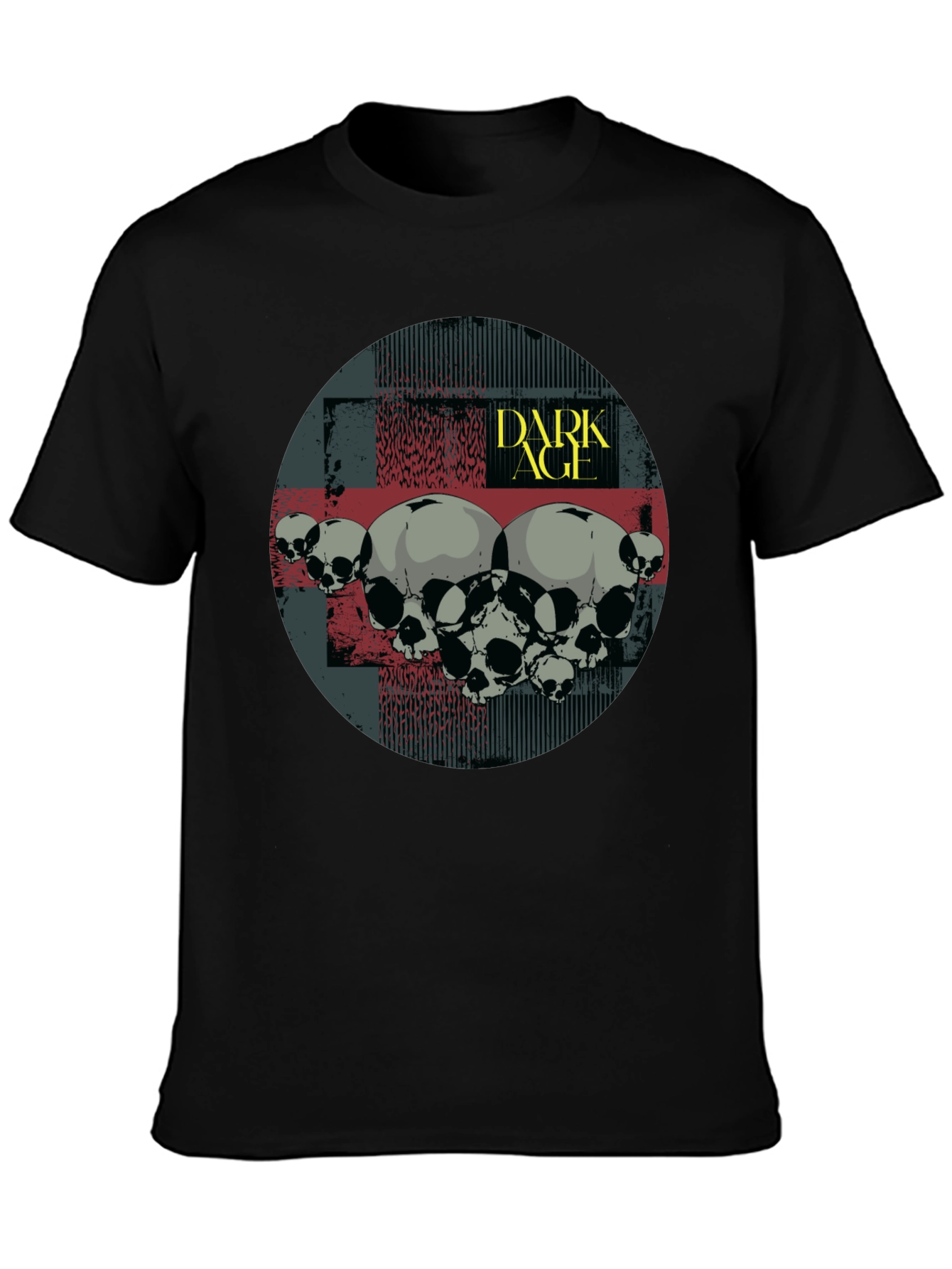 Dark Age Skull Graphic T-Shirt - Black