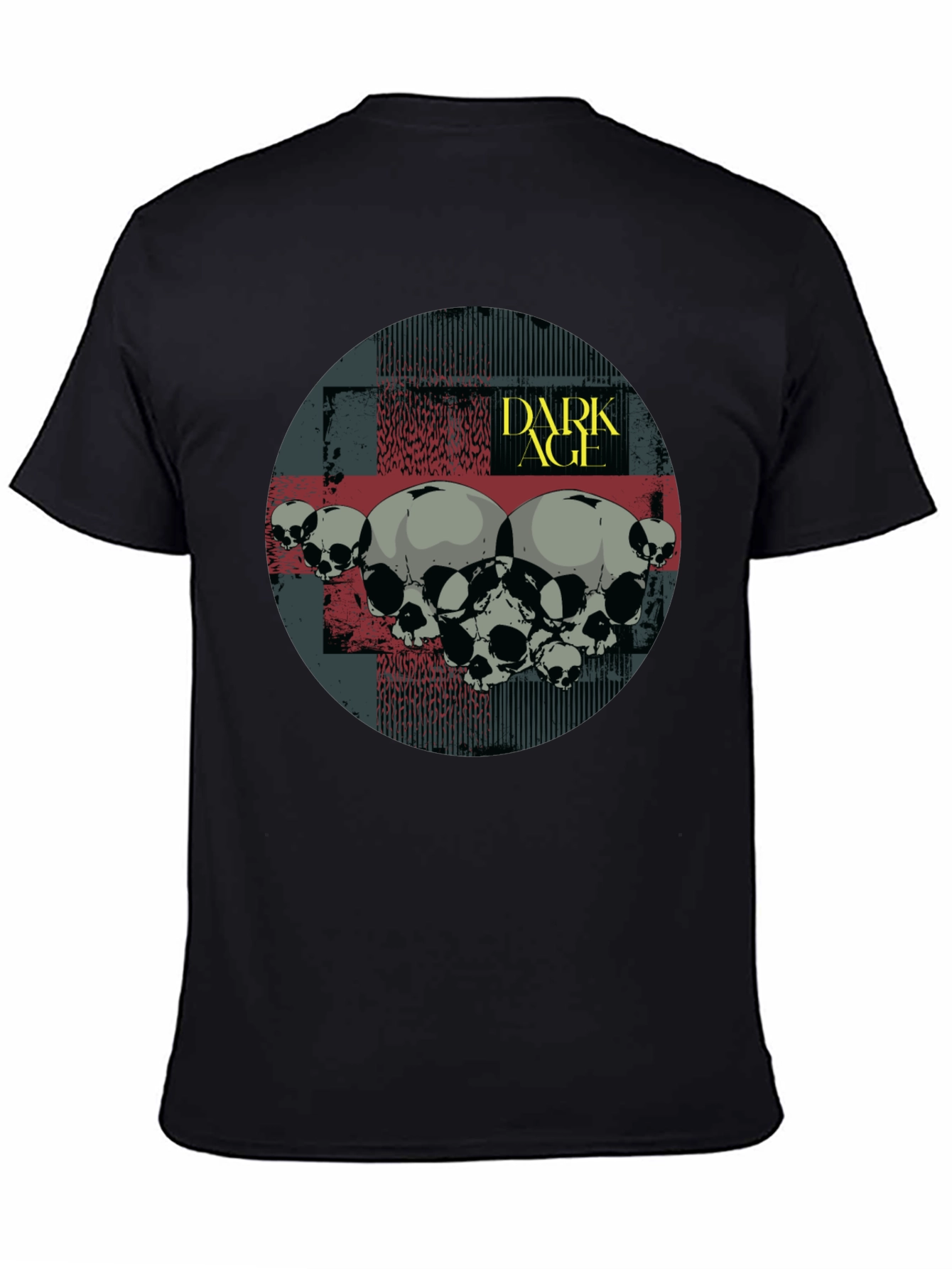 Dark Age Skull Graphic T-Shirt - Black