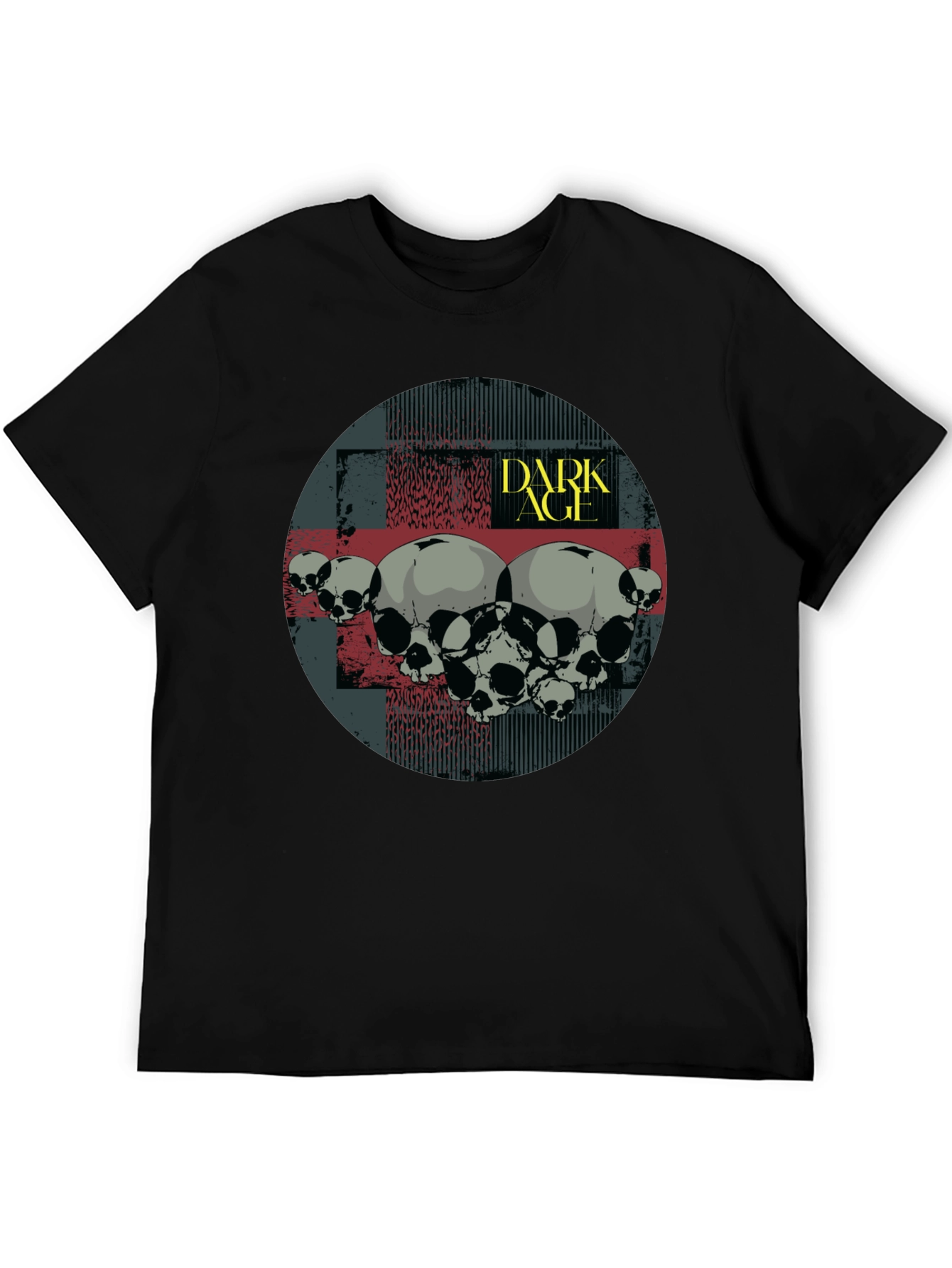 Dark Age Skull Graphic T-Shirt - Black