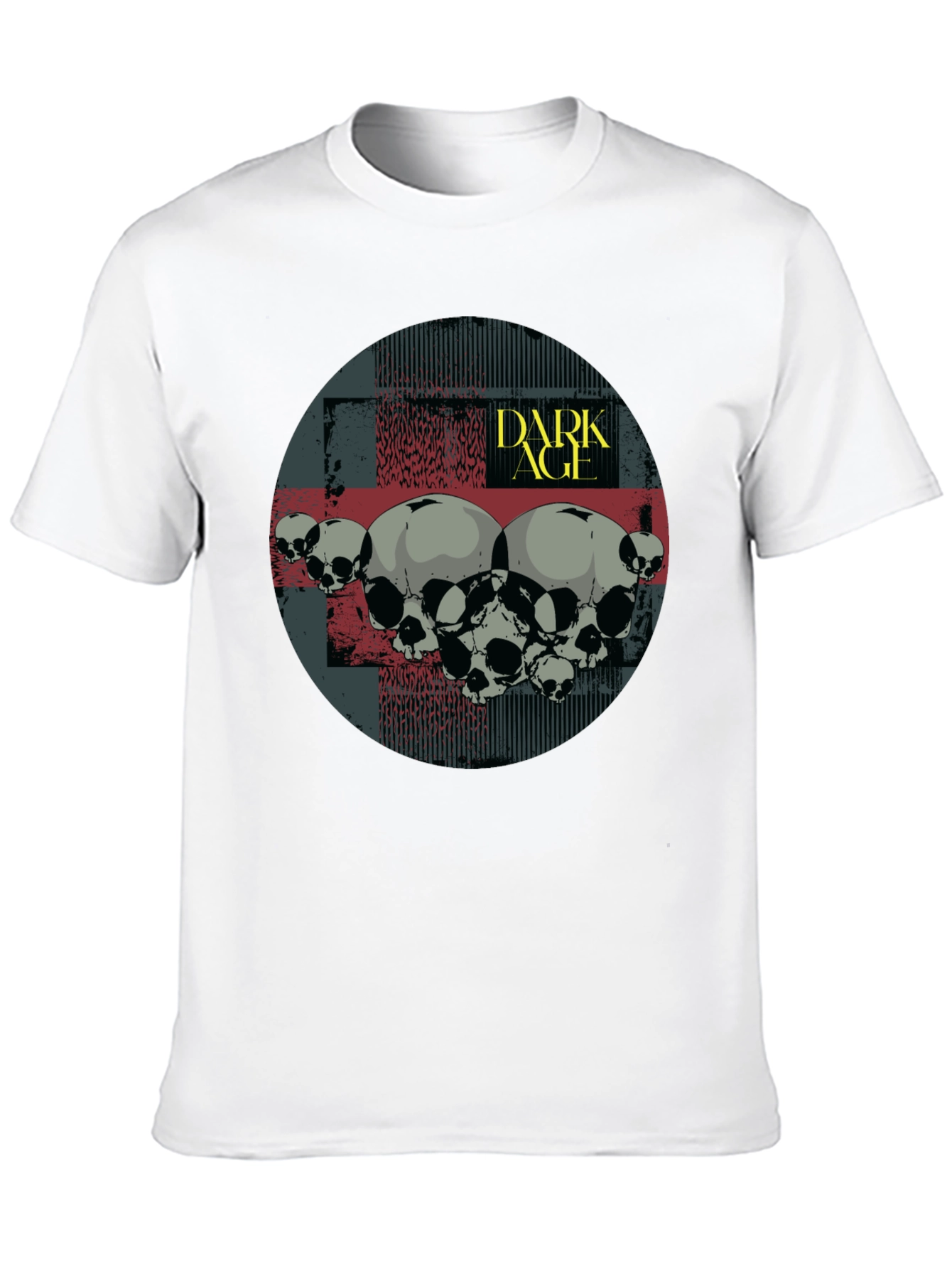Dark Age Skull Graphic T-Shirt - Black