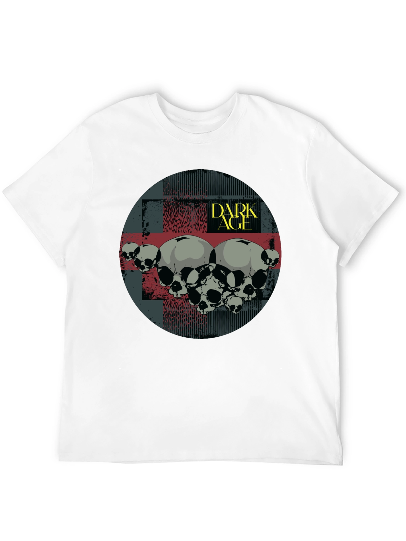 Dark Age Skull Graphic T-Shirt - Black