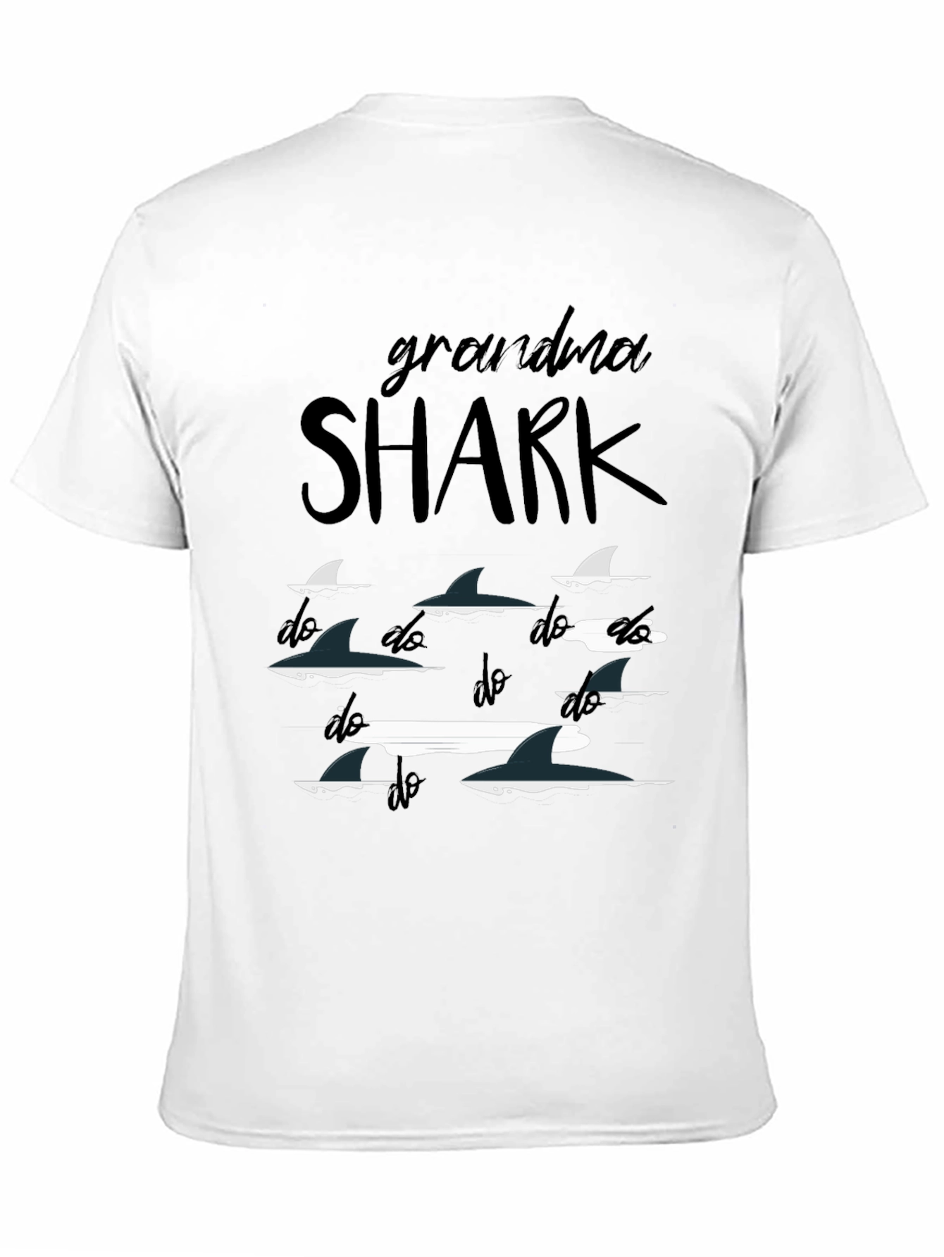 Grandma Shark Doo Doo Doo Black T-Shirt