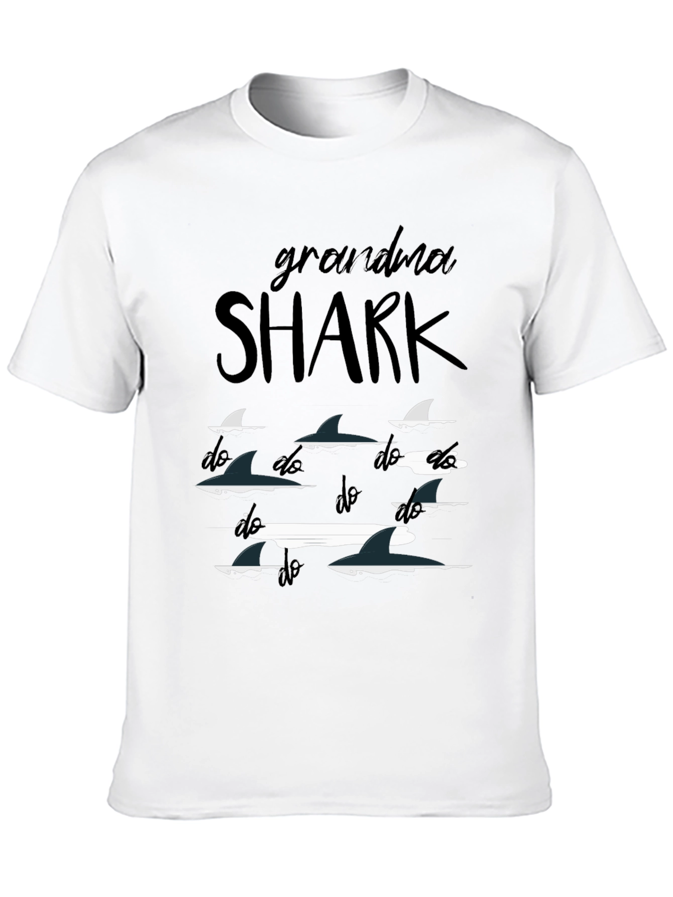 Grandma Shark Doo Doo Doo Black T-Shirt