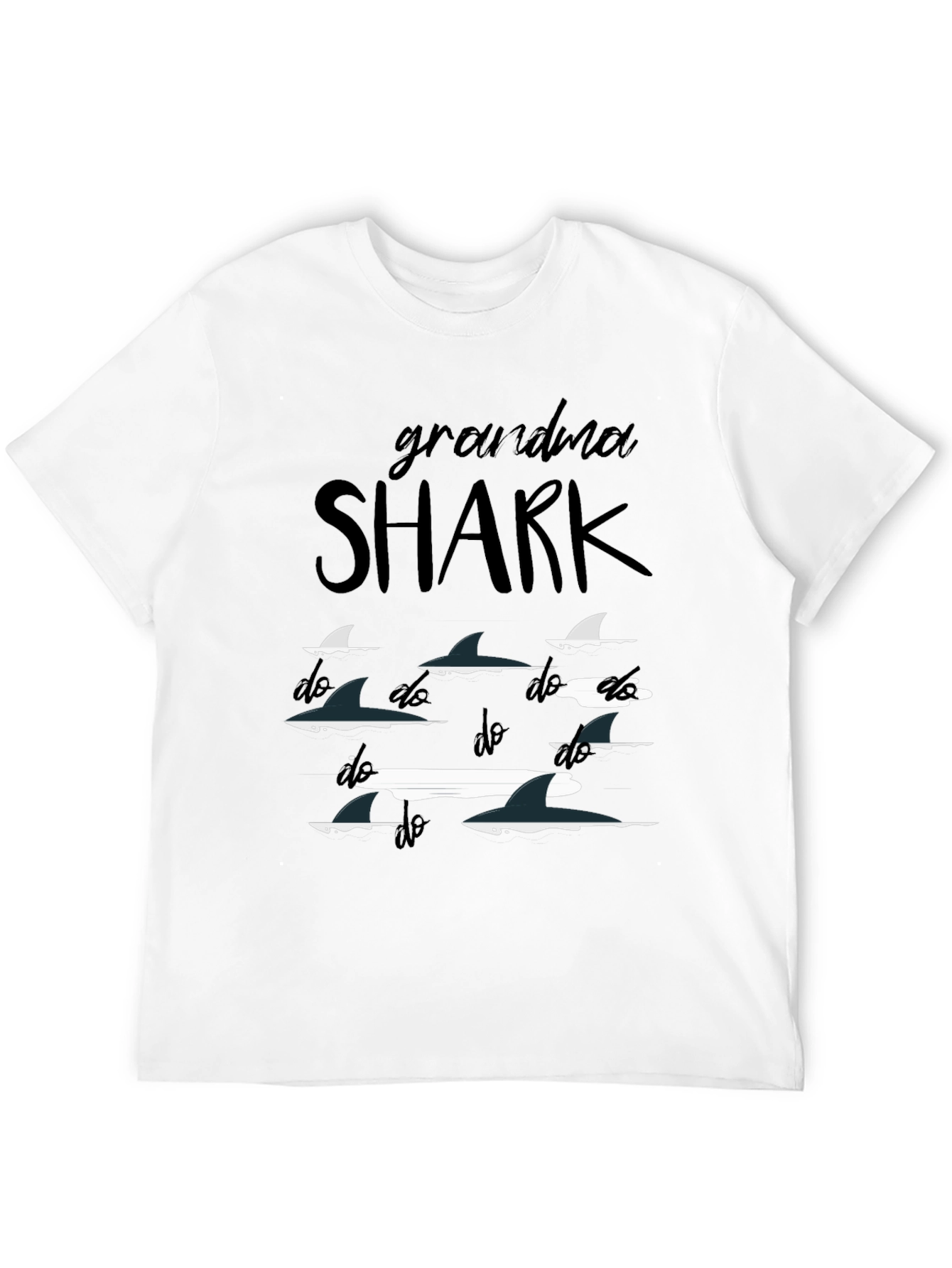 Grandma Shark Doo Doo Doo Black T-Shirt