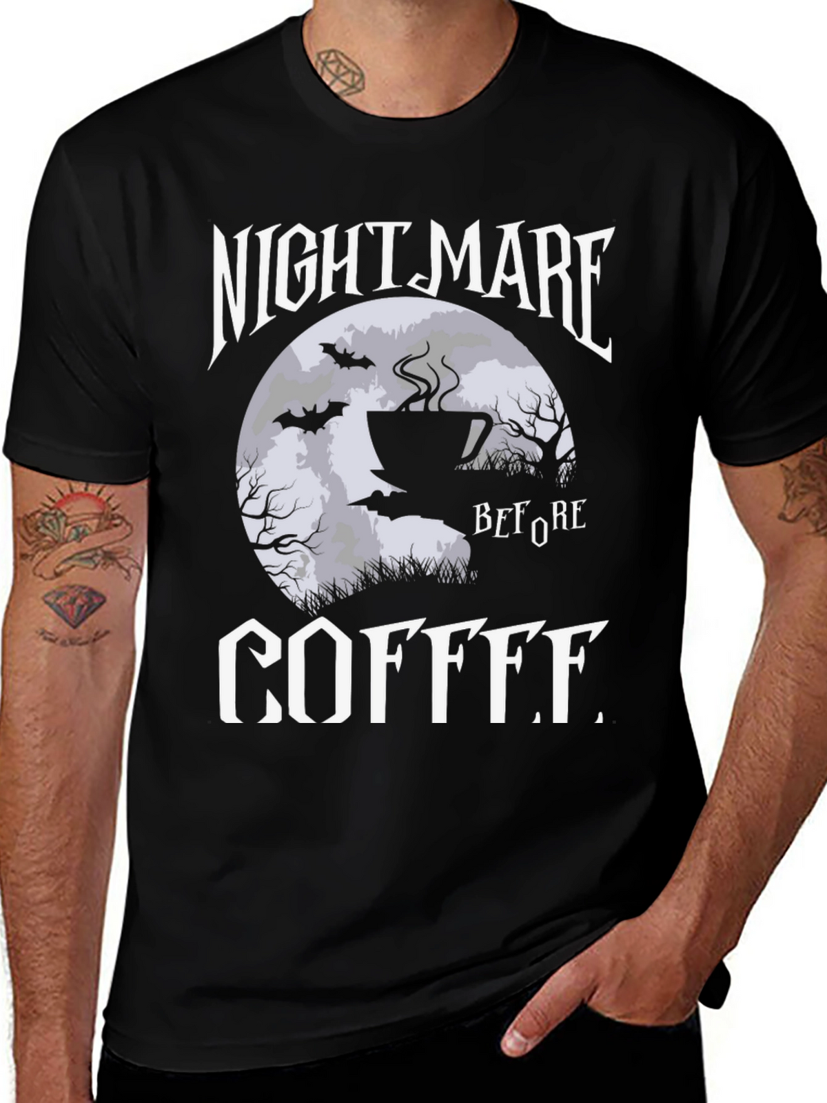 Nightmare Before Coffee Graphic T-Shirt